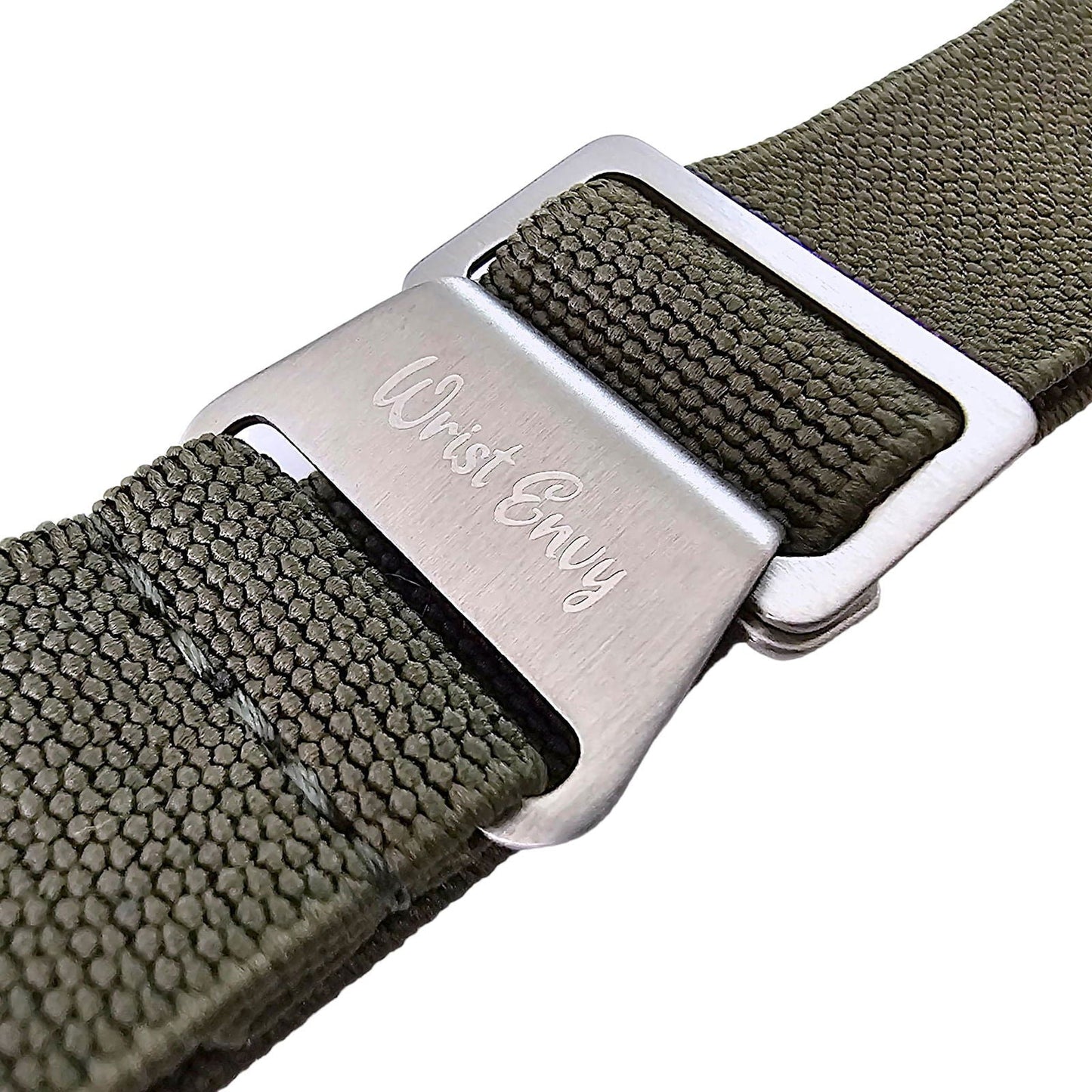 Elastic Nylon French Marine Nationale Watch Strap Band Military 20mm 22mm Army Green - Wrist Envy