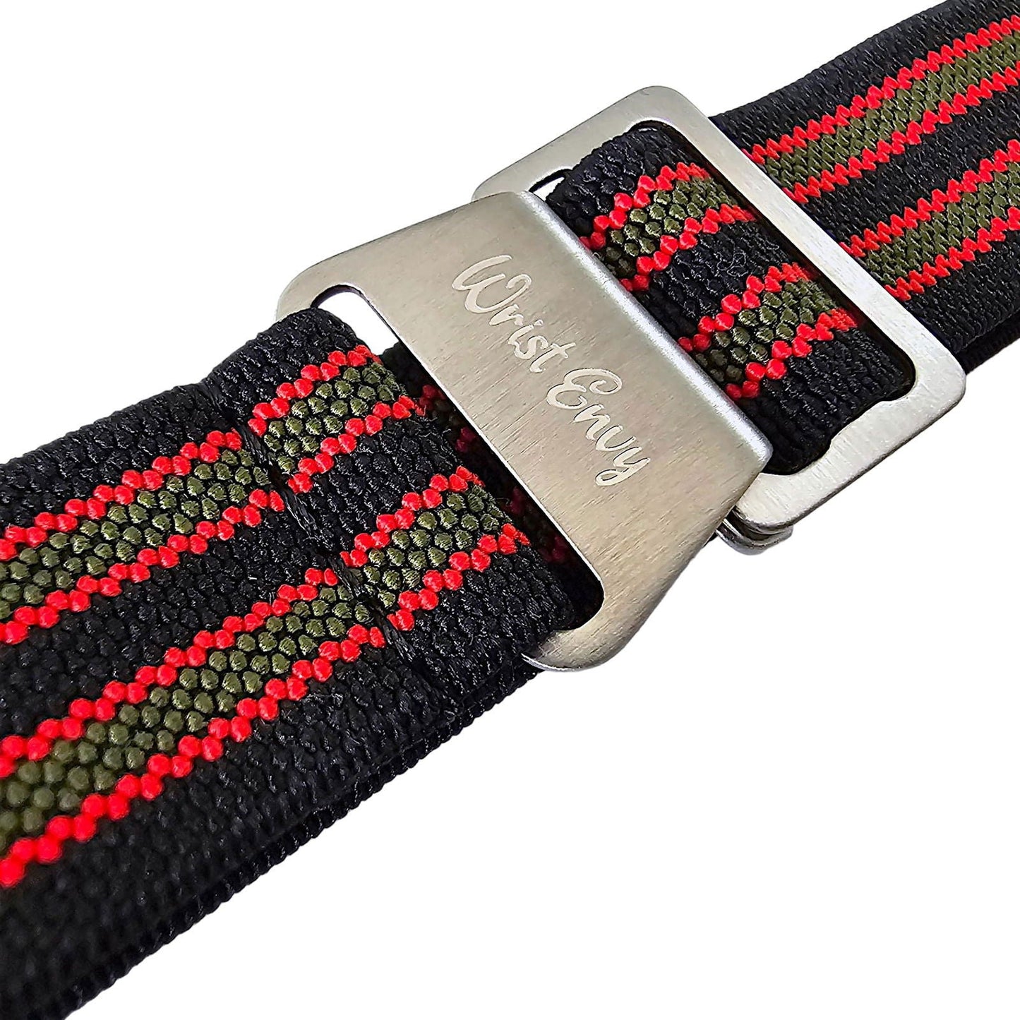 Elastic Nylon French Marine Nationale Watch Strap Band Military 20mm 22mm Black Red Green Bond - Wrist Envy