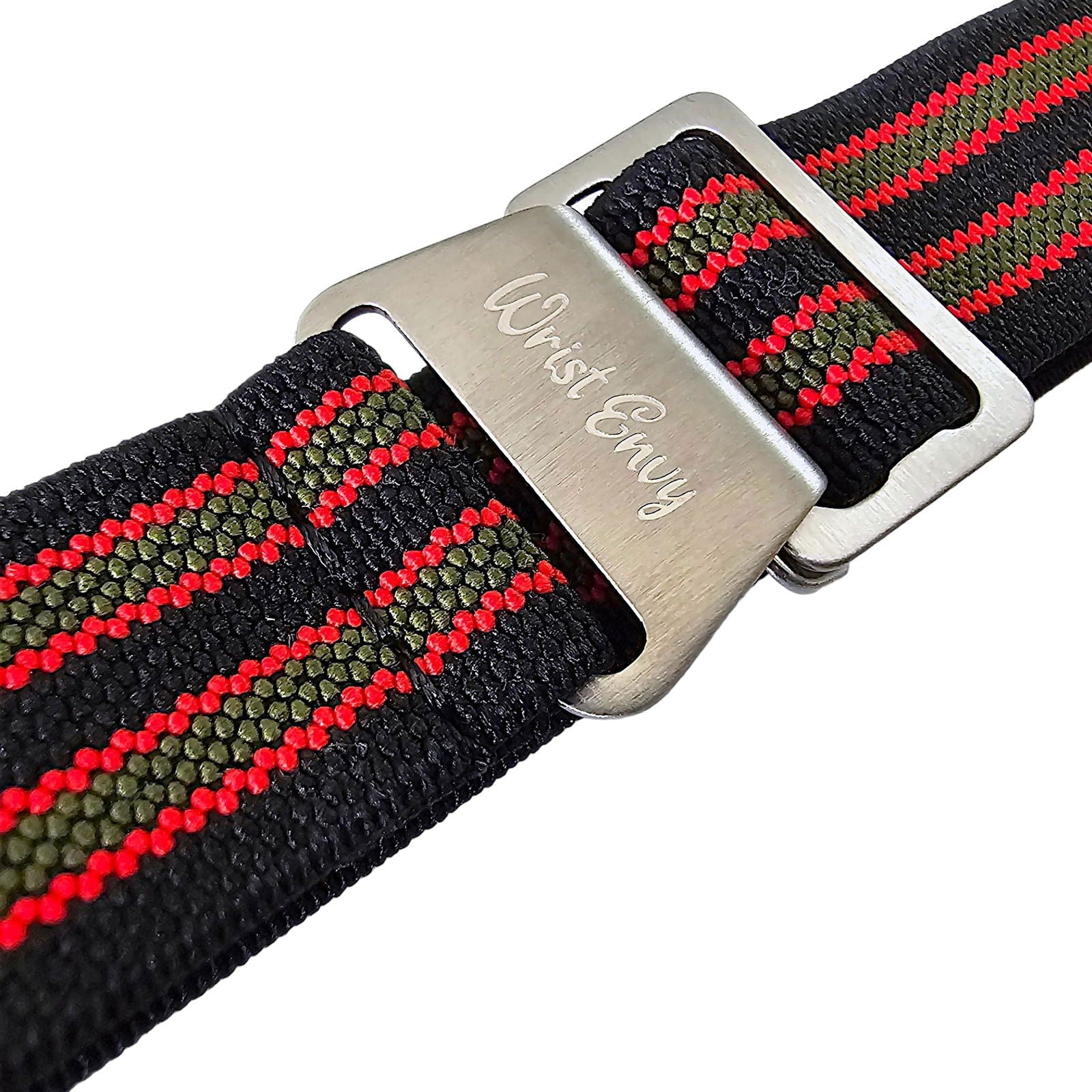 Elastic Nylon French Marine Nationale Watch Strap Band Military 20mm 22mm Black Red Green Bond - Wrist Envy