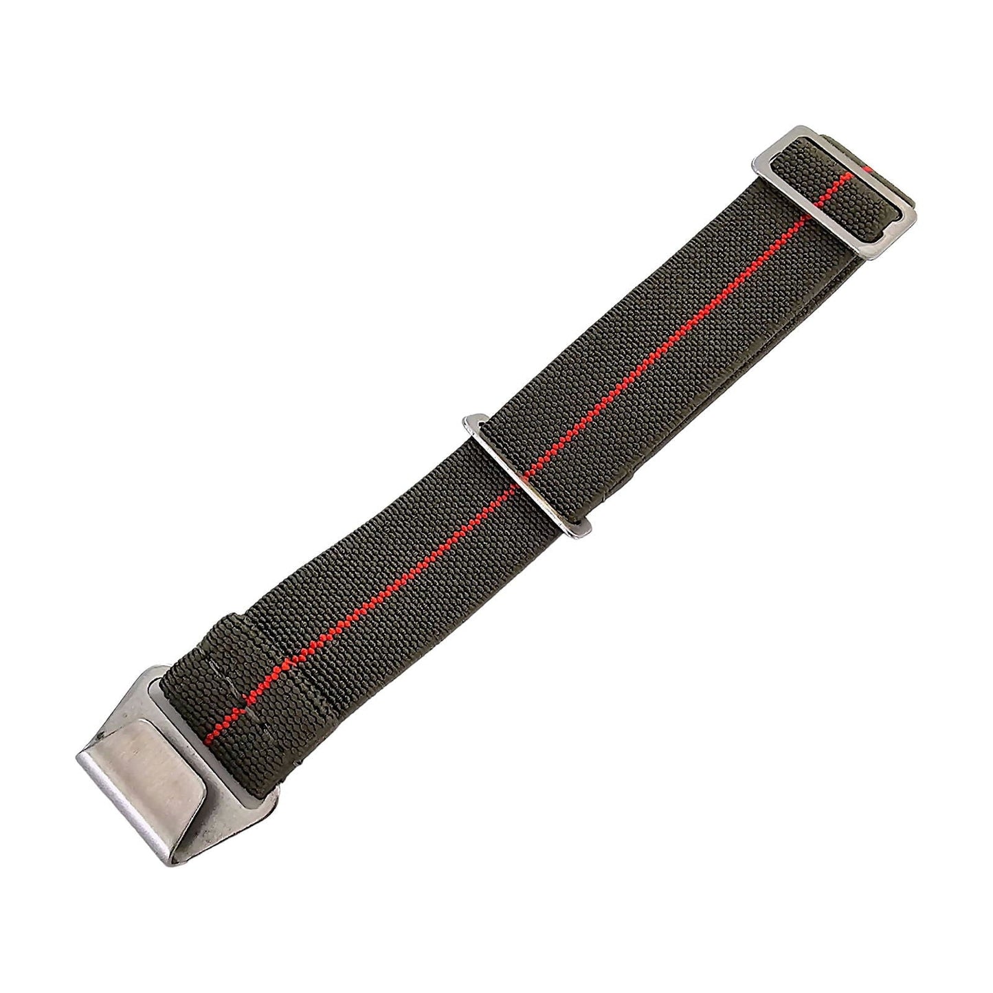 Elastic Nylon French Marine Nationale Watch Strap Band Military NATO 20mm 22mm Green Red Stripe - Wrist Envy