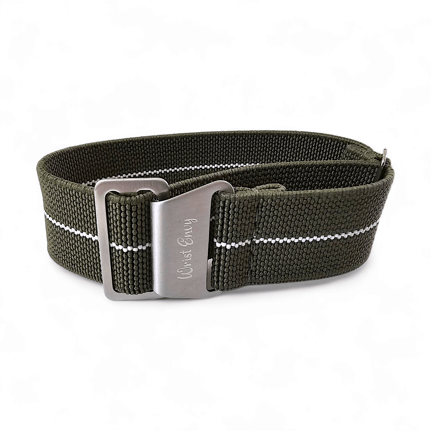 Elastic Nylon Marine Nationale Watch Strap Band 20 22 mm Green White - Wrist Envy