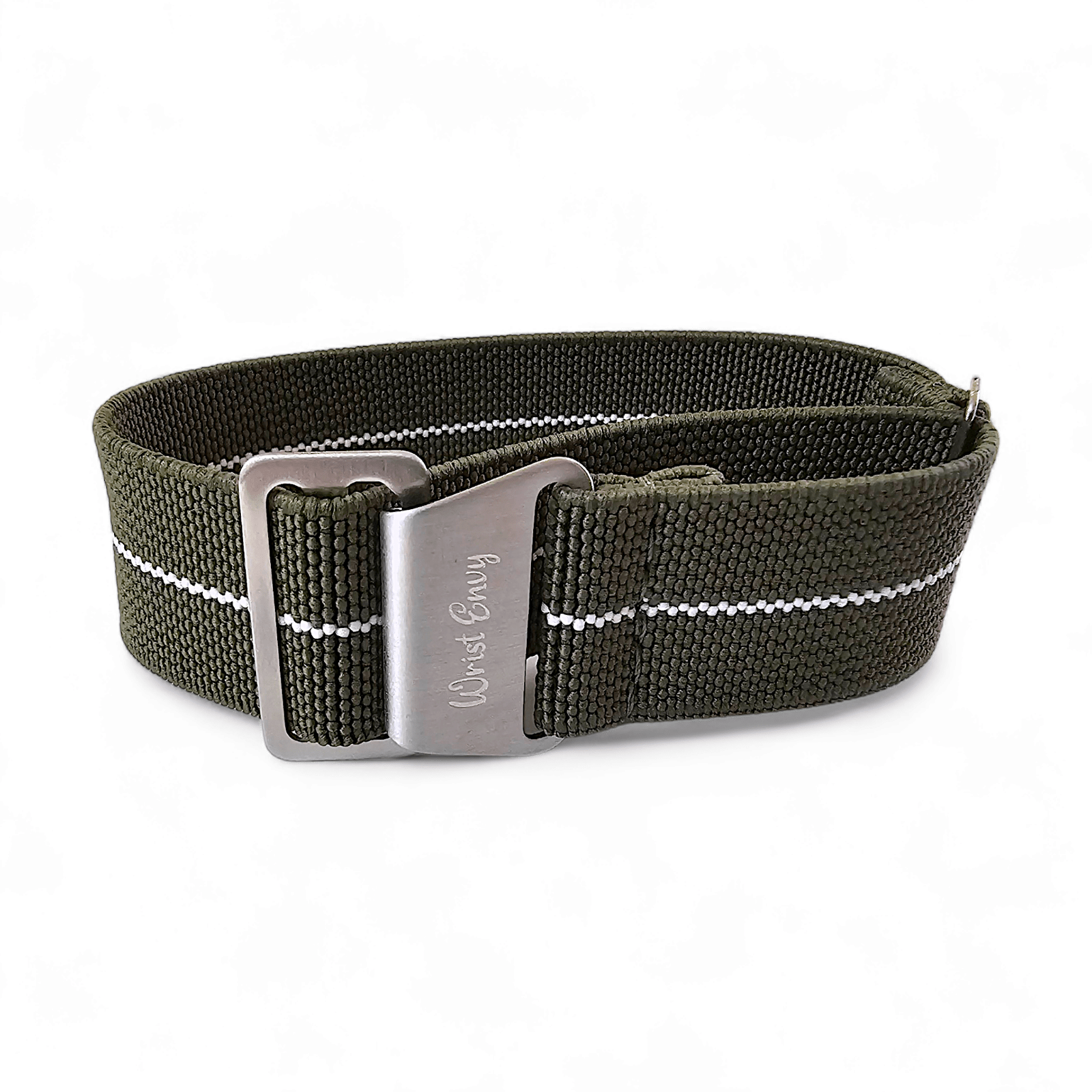 Elastic Nylon Marine Nationale Watch Strap Band 20 22 mm Green White - Wrist Envy