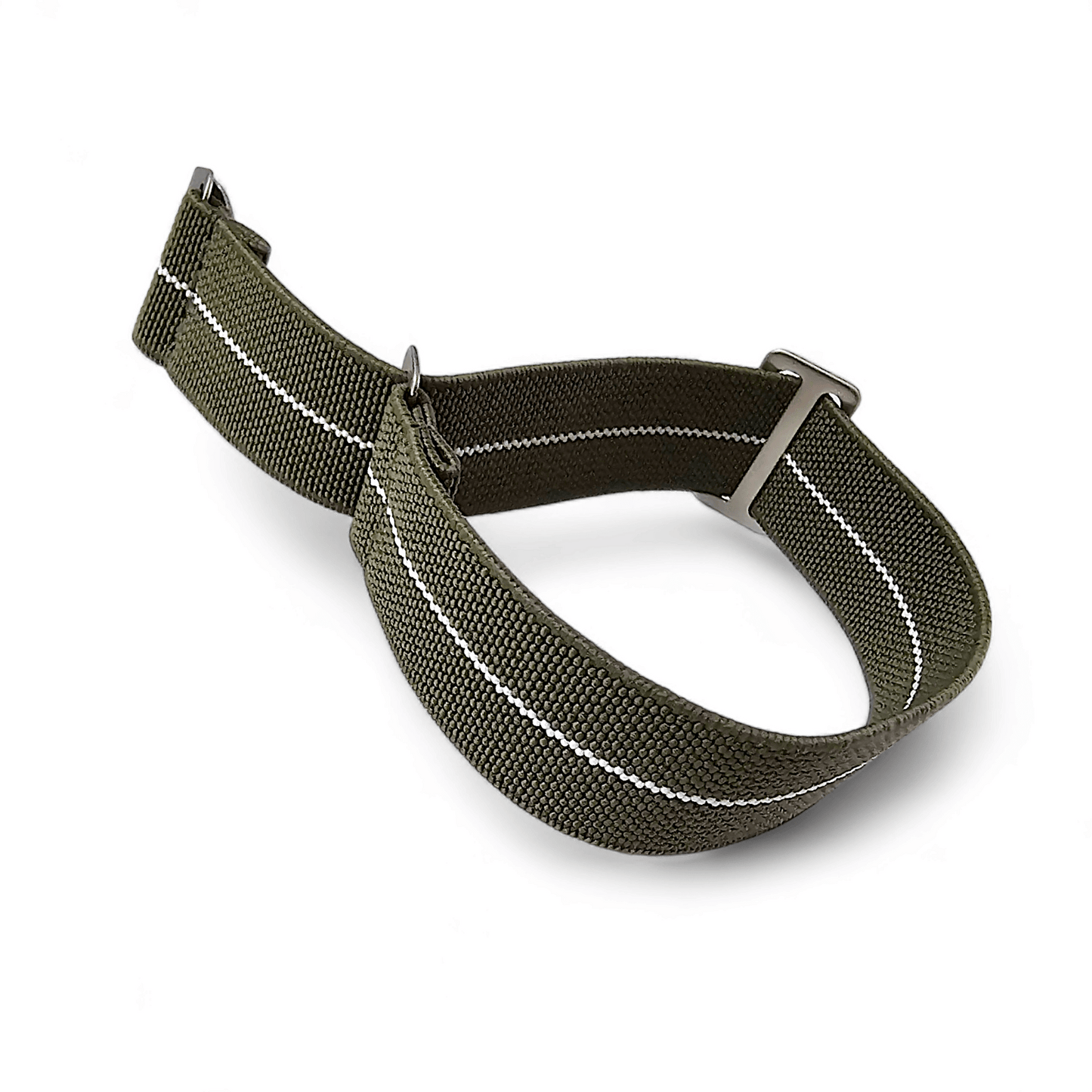 Elastic Nylon Marine Nationale Watch Strap Band 20 22 mm Green White - Wrist Envy