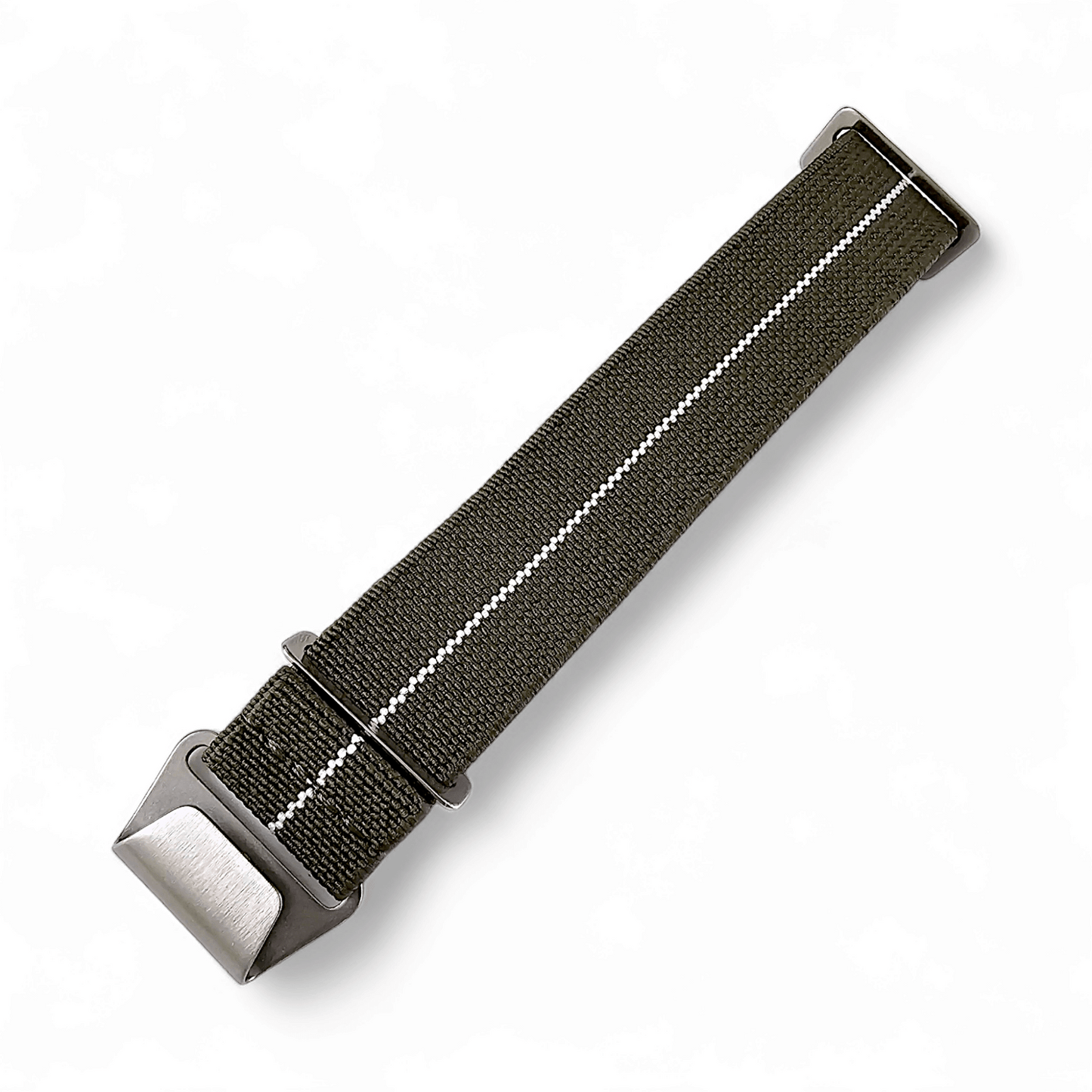 Elastic Nylon Marine Nationale Watch Strap Band 20 22 mm Green White - Wrist Envy