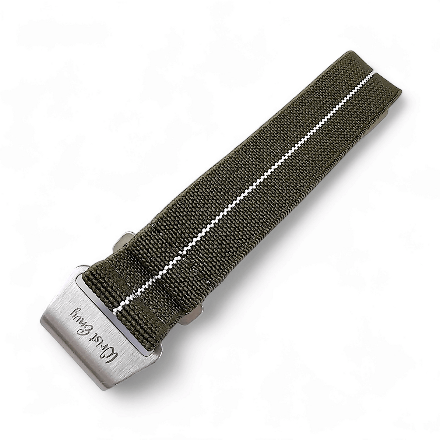 Elastic Nylon Marine Nationale Watch Strap Band 20 22 mm Green White - Wrist Envy