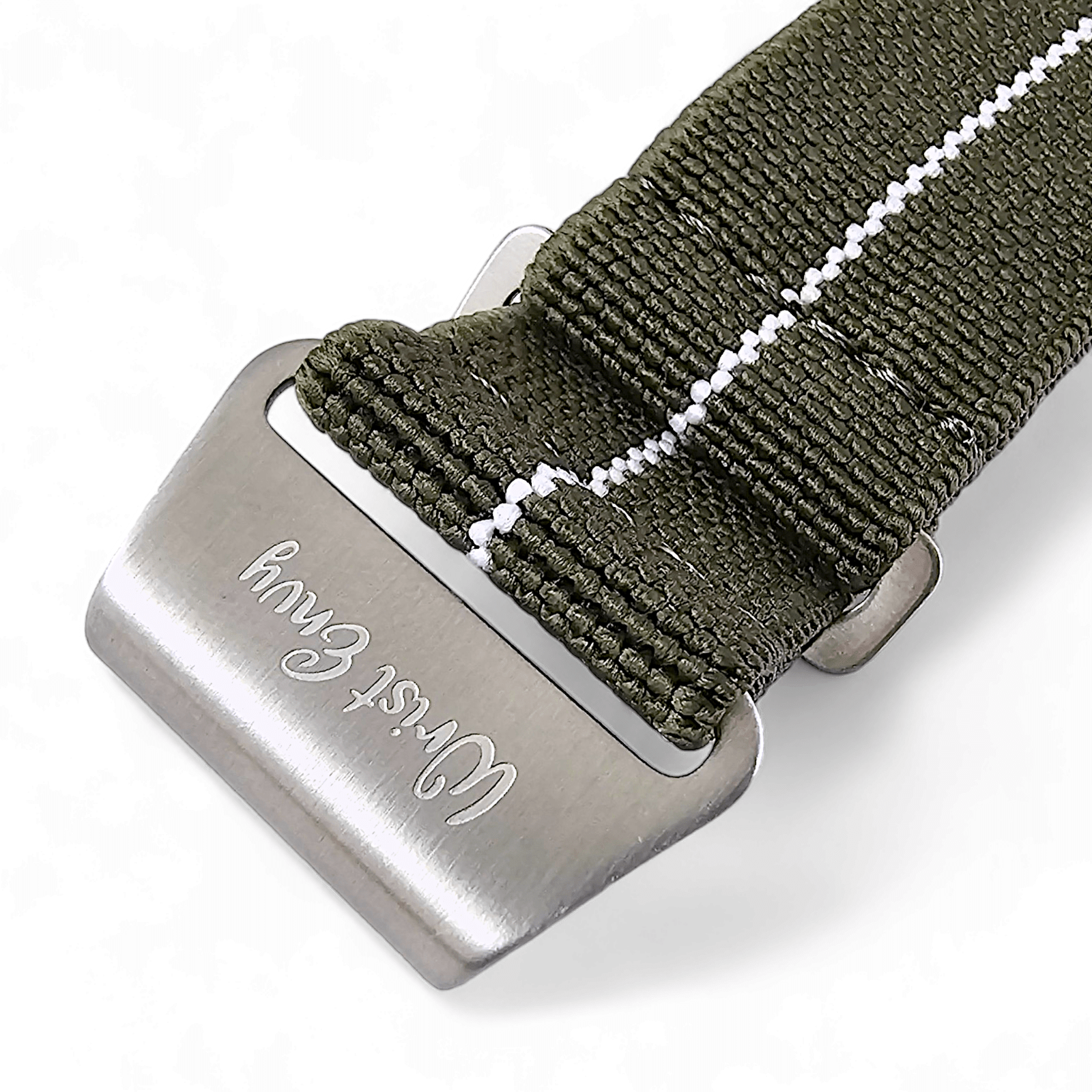 Elastic Nylon Marine Nationale Watch Strap Band 20 22 mm Green White - Wrist Envy