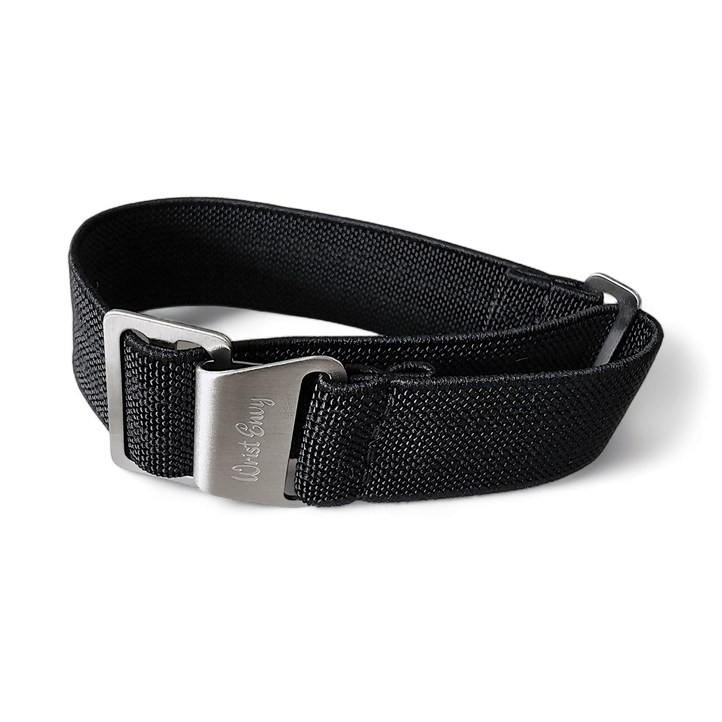 Elastic Nylon Marine Nationale Watch Strap Band 20mm 22mm Black Shades - Wrist Envy