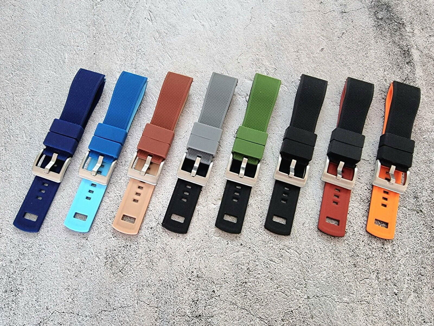 Elite Silicone Watch Strap Band 20mm 22mm - Wrist Envy