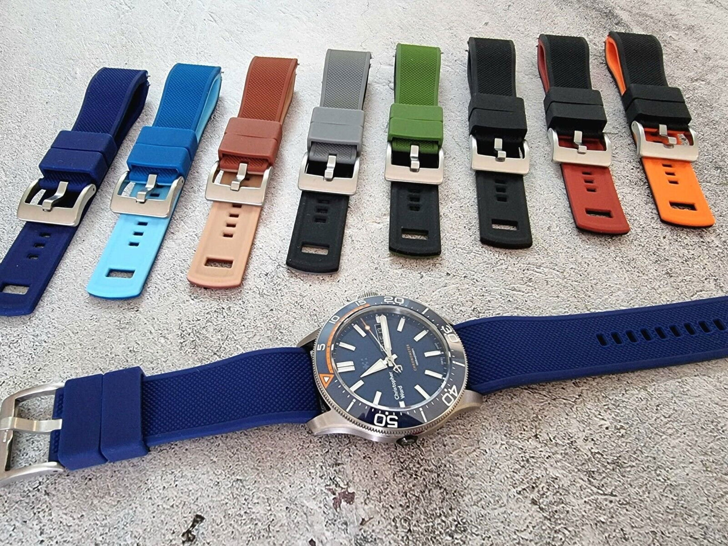 Elite Silicone Watch Strap Band 20mm 22mm - Wrist Envy
