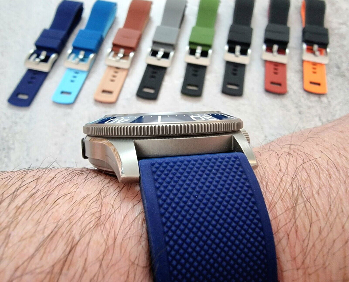 Elite Silicone Watch Strap Band 20mm 22mm - Wrist Envy