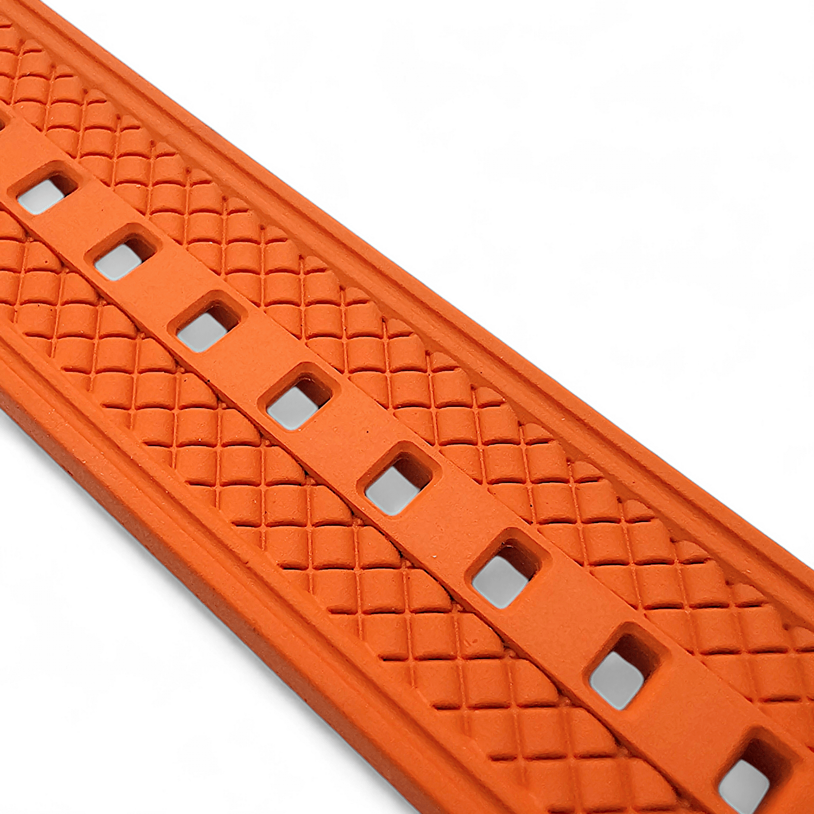 FKM Rubber Butterfly Deployment Watch Strap 20mm 22mm Orange - Wrist Envy