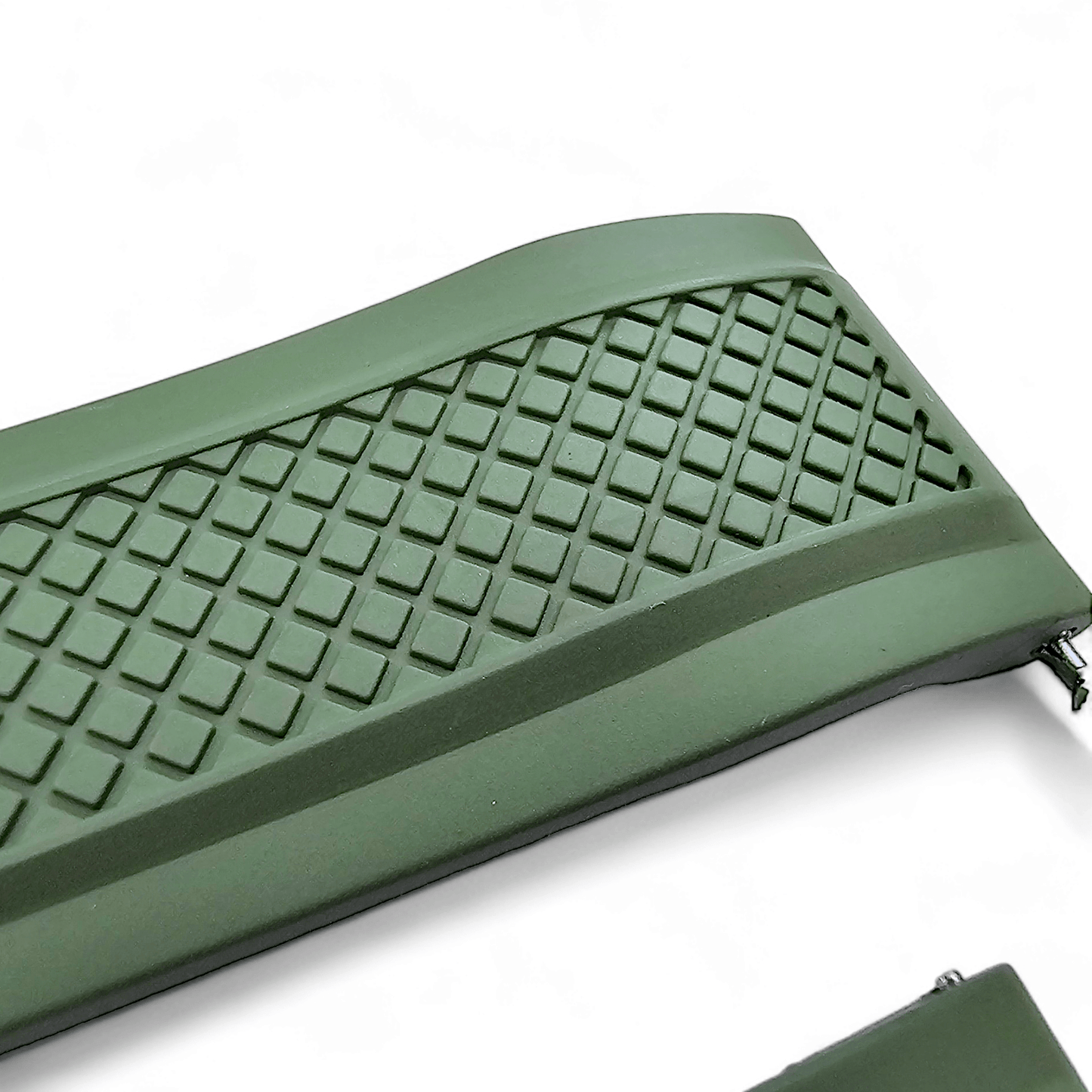 FKM Rubber Crosshatch Tyre Track Divers Watch Strap Band 20mm 22mm Green - Wrist Envy