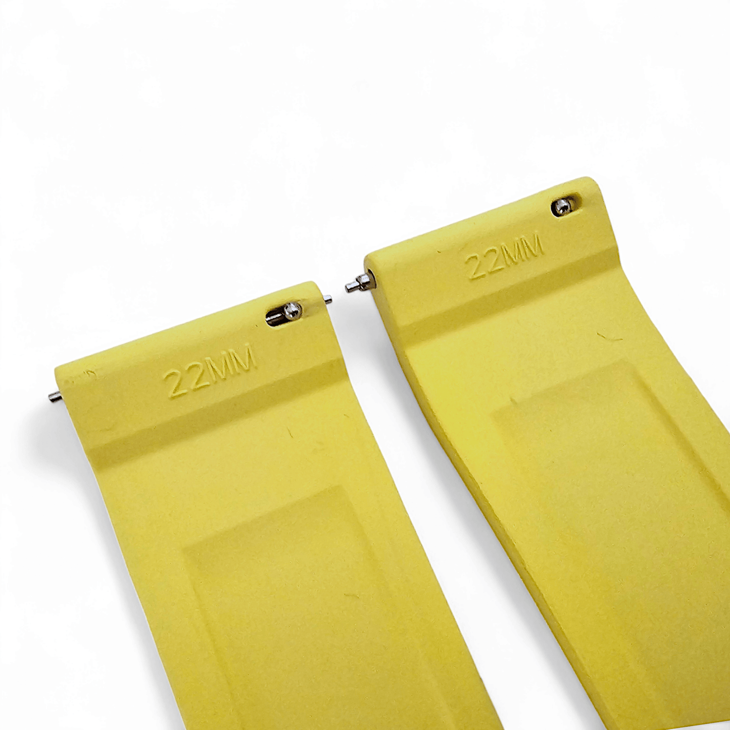 FKM Rubber Crosshatch Tyre Track Divers Watch Strap Band 20mm 22mm Yellow - Wrist Envy