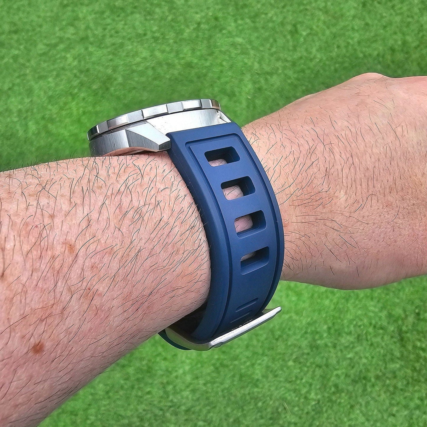 FKM Rubber Divers High Quality Thick Watch Strap Band 20mm 22mm Blue - Wrist Envy