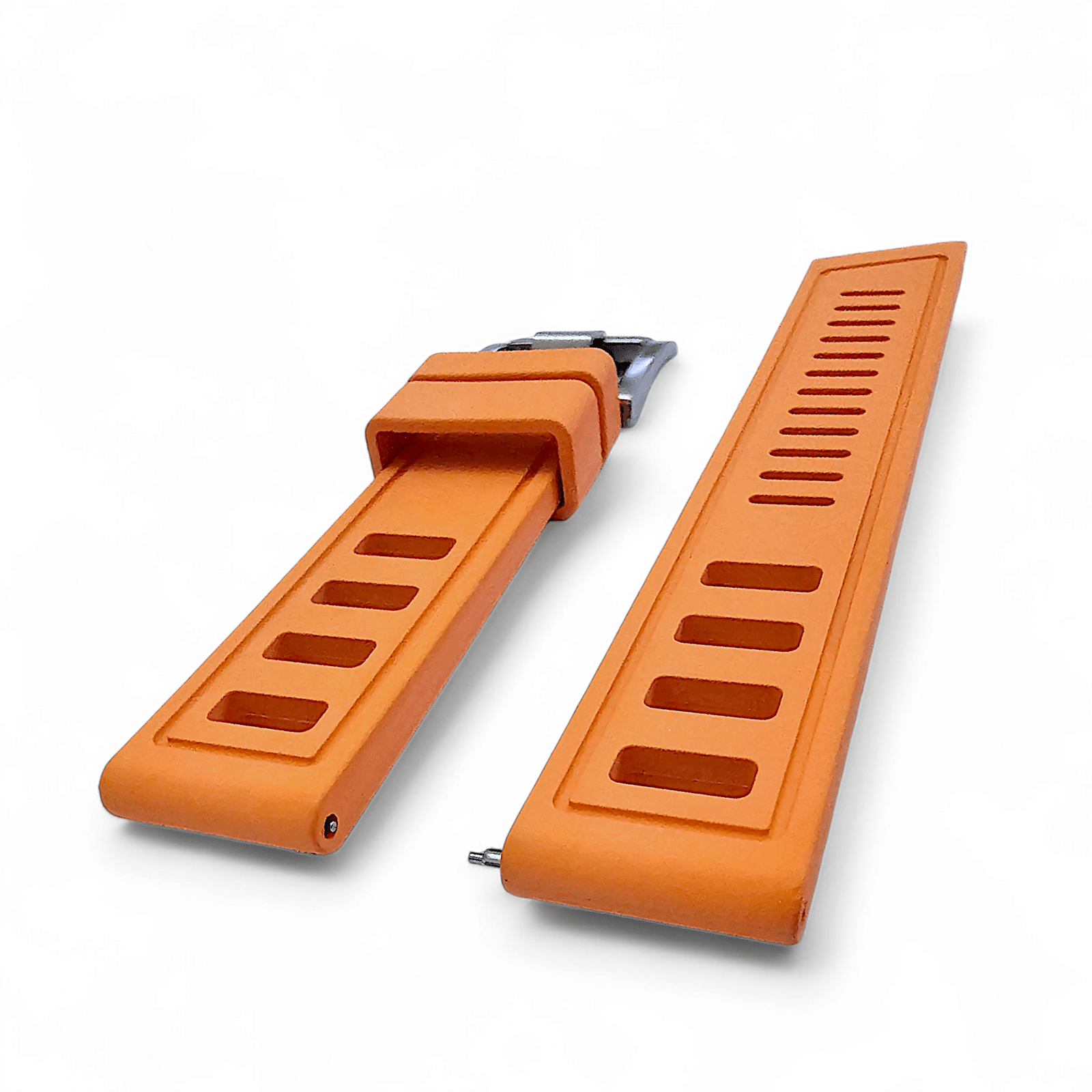 FKM Rubber Divers High Quality Thick Watch Strap Band 20mm 22mm Orange - Wrist Envy