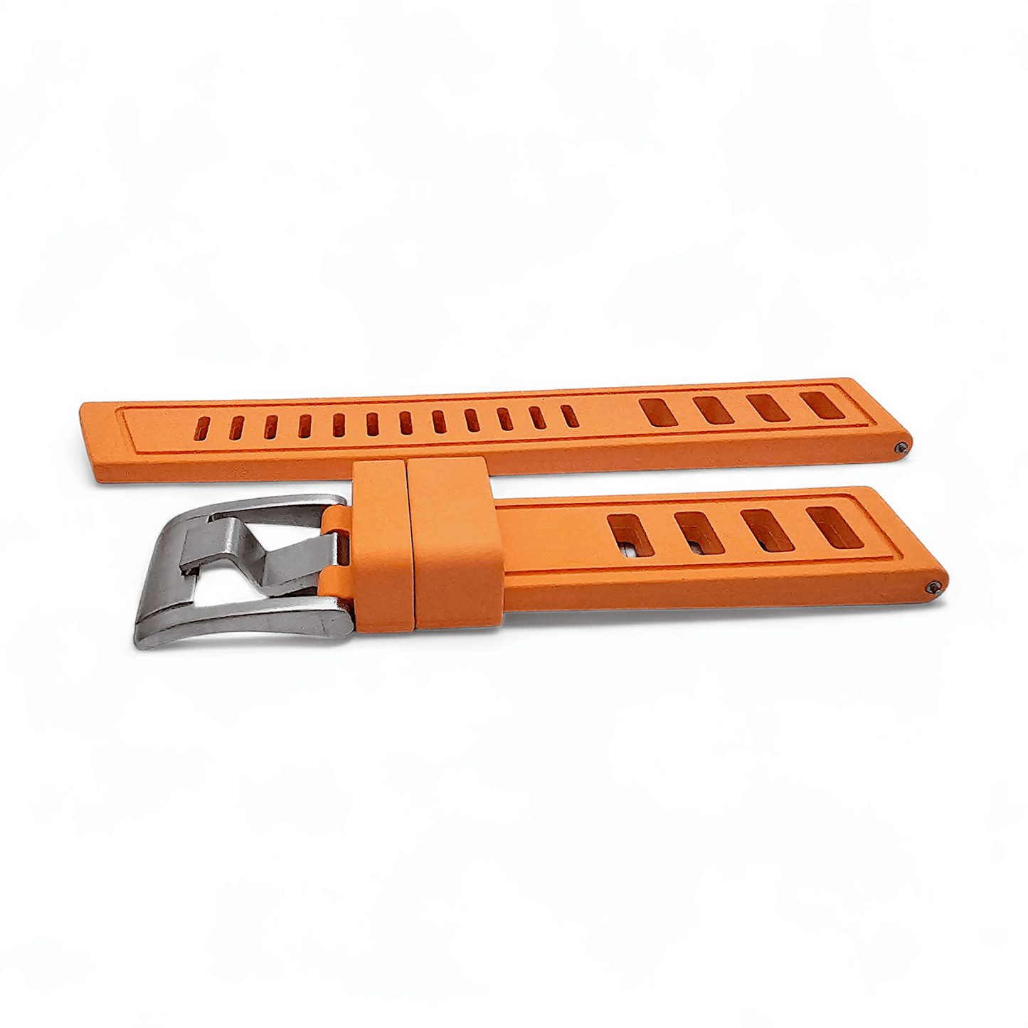 FKM Rubber Divers High Quality Thick Watch Strap Band 20mm 22mm Orange - Wrist Envy