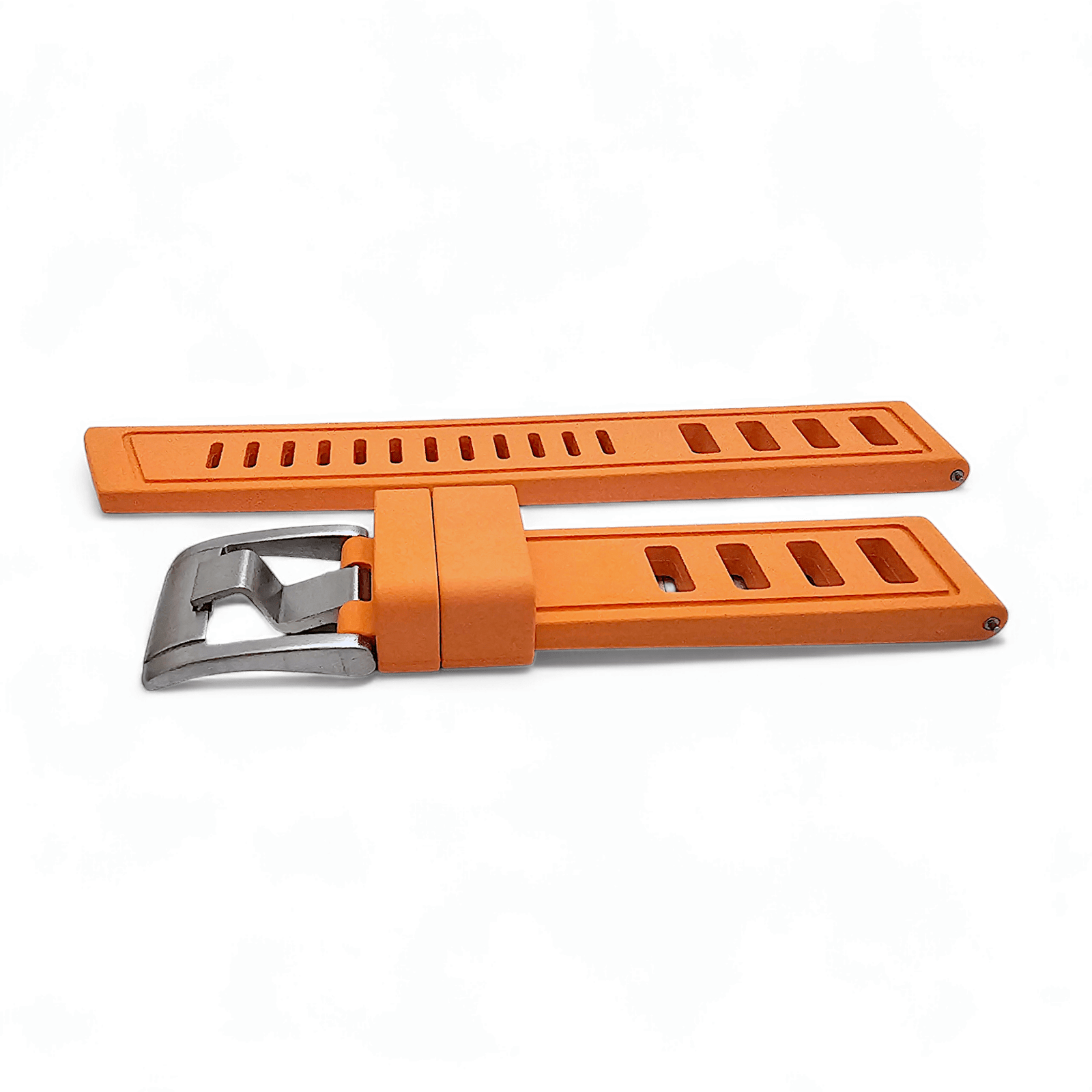 FKM Rubber Divers High Quality Thick Watch Strap Band 20mm 22mm Orange - Wrist Envy