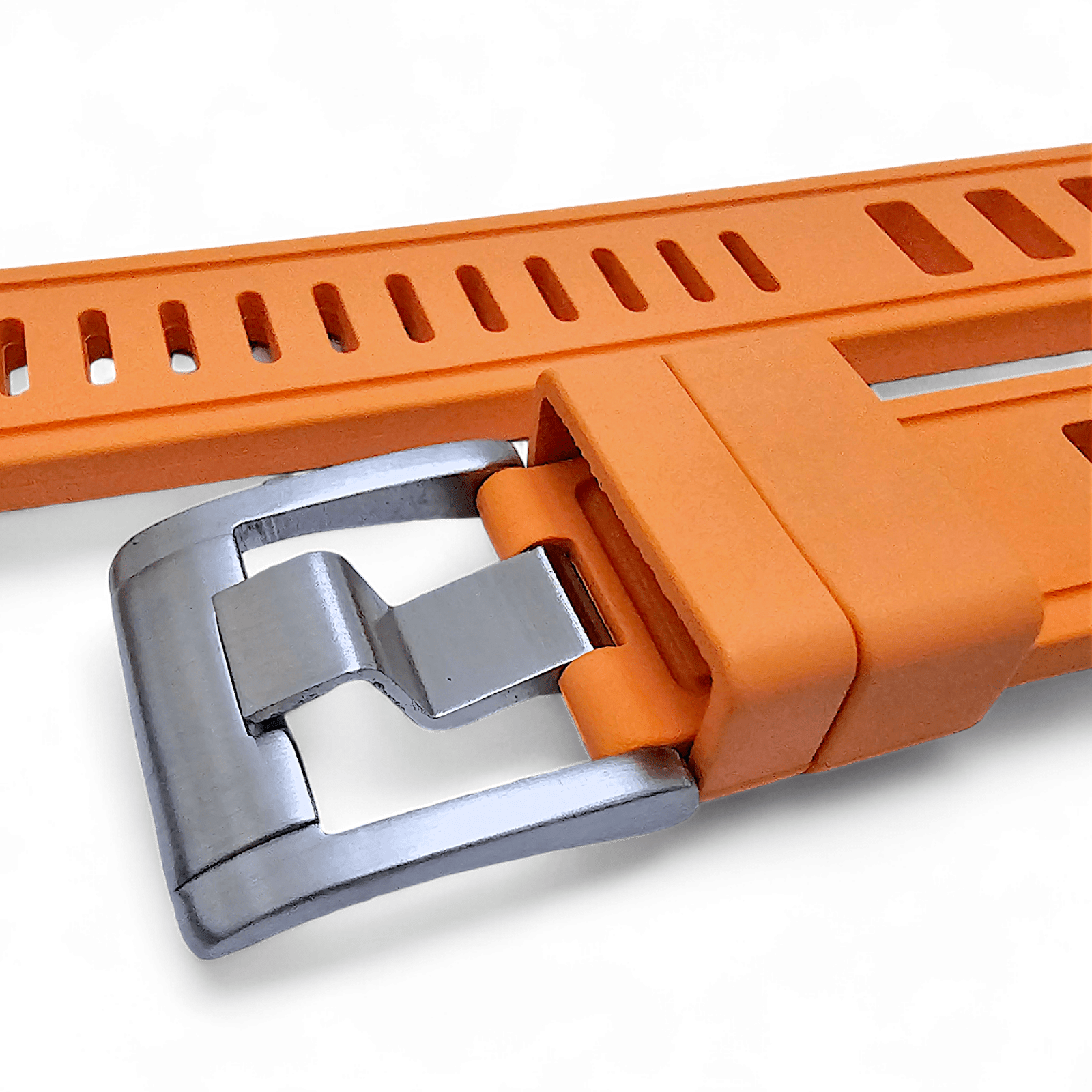 FKM Rubber Divers High Quality Thick Watch Strap Band 20mm 22mm Orange - Wrist Envy
