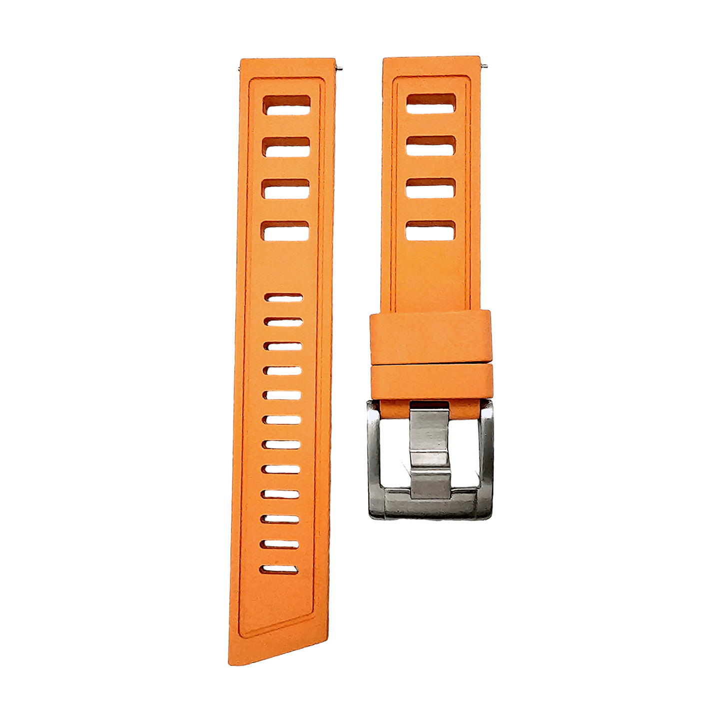 FKM Rubber Divers High Quality Thick Watch Strap Band 20mm 22mm Orange - Wrist Envy
