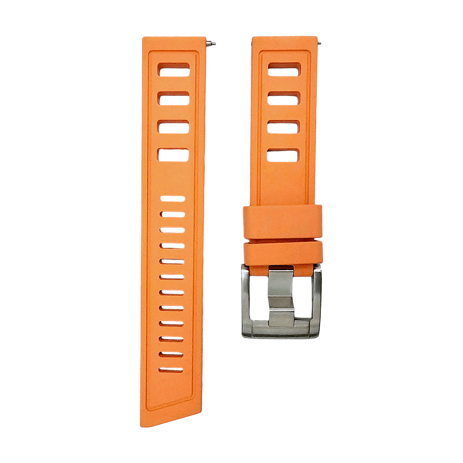 FKM Rubber Divers High Quality Thick Watch Strap Band 20mm 22mm Orange - Wrist Envy