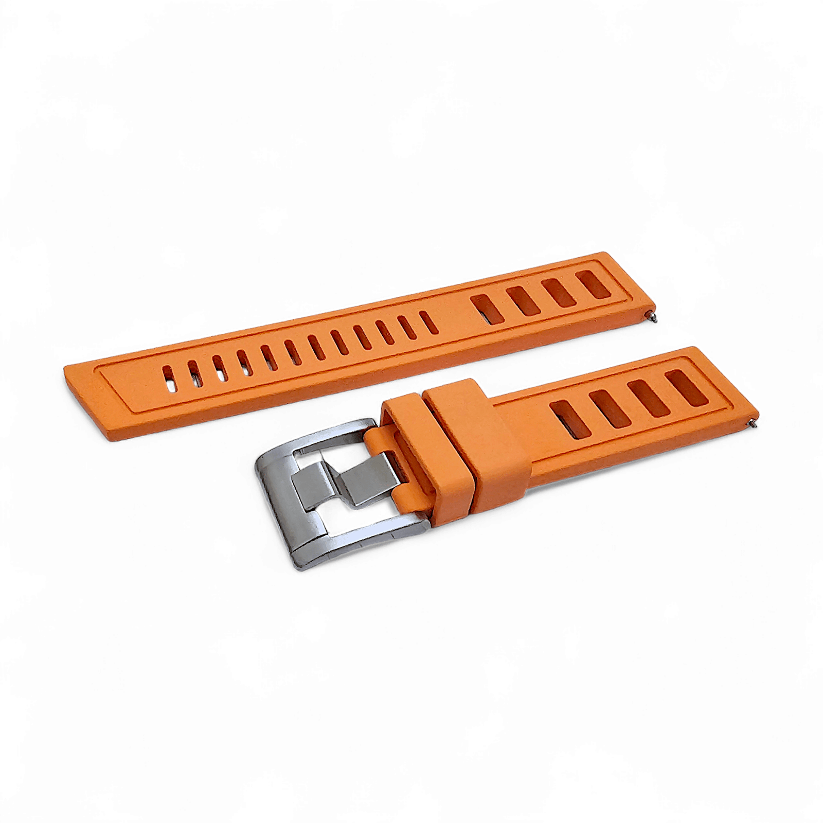 FKM Rubber Divers High Quality Thick Watch Strap Band 20mm 22mm Orange - Wrist Envy