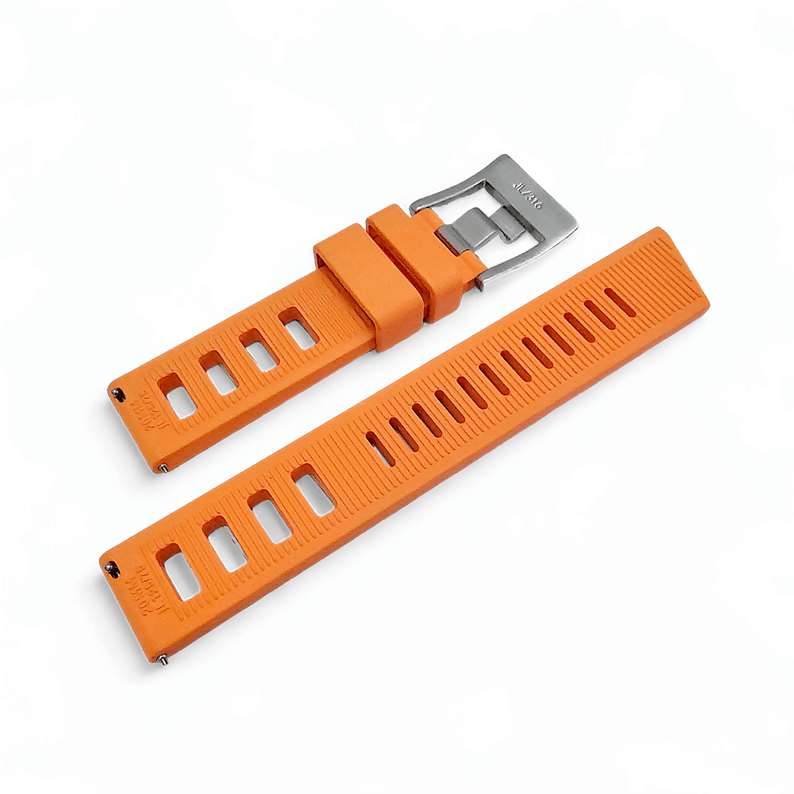 FKM Rubber Divers High Quality Thick Watch Strap Band 20mm 22mm Orange - Wrist Envy