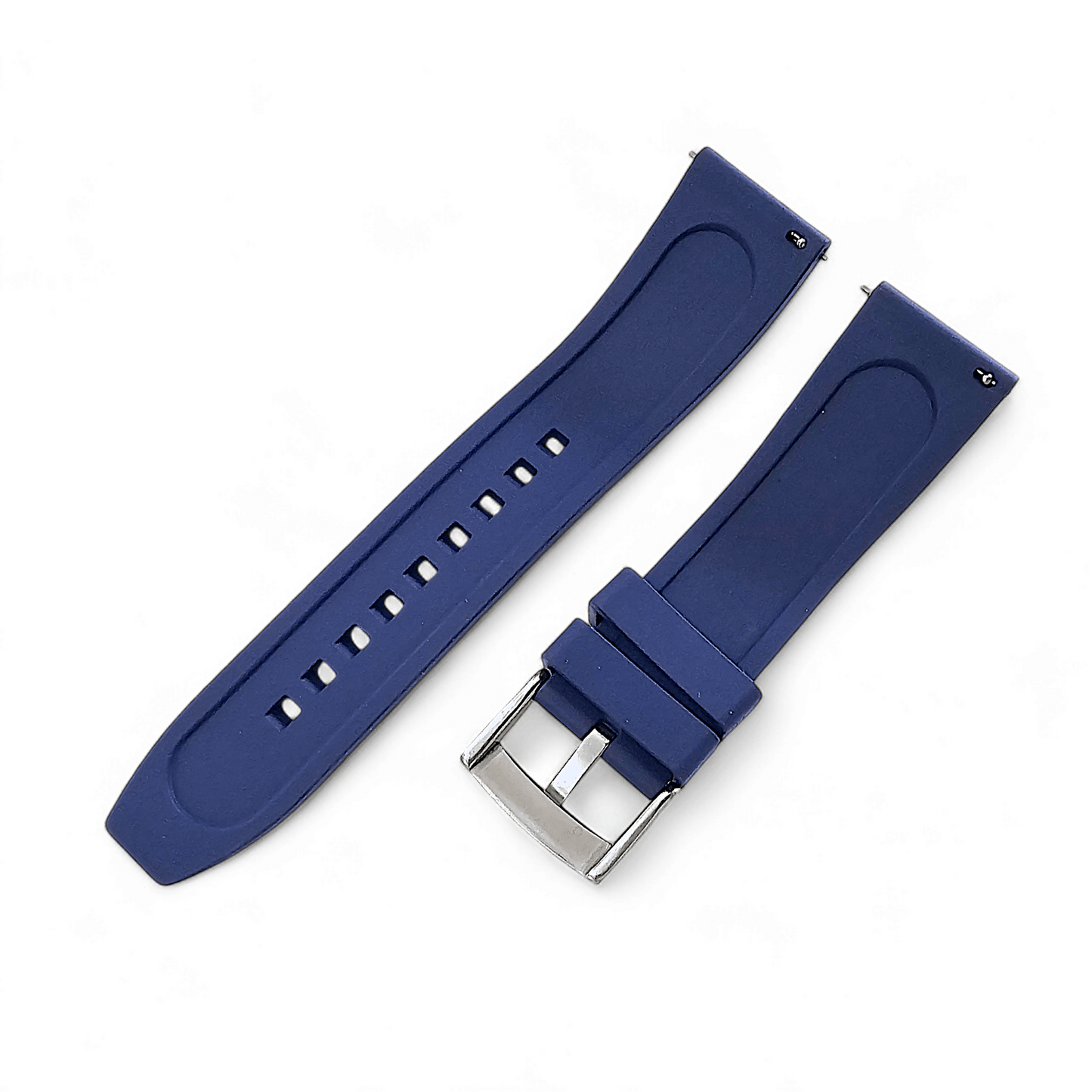 FKM Rubber Divers Watch Strap 20mm 22mm 24mm Blue - Wrist Envy