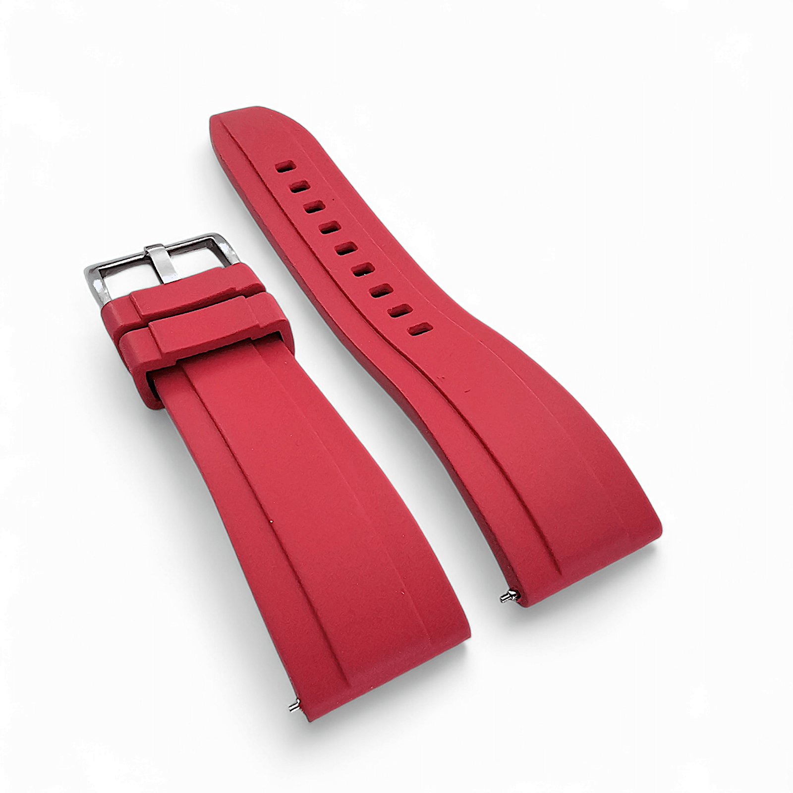 FKM Rubber Divers Watch Strap 20mm 22mm 24mm Red - Wrist Envy