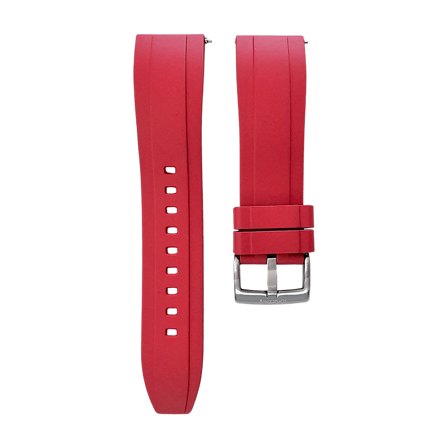 FKM Rubber Divers Watch Strap 20mm 22mm 24mm Red - Wrist Envy