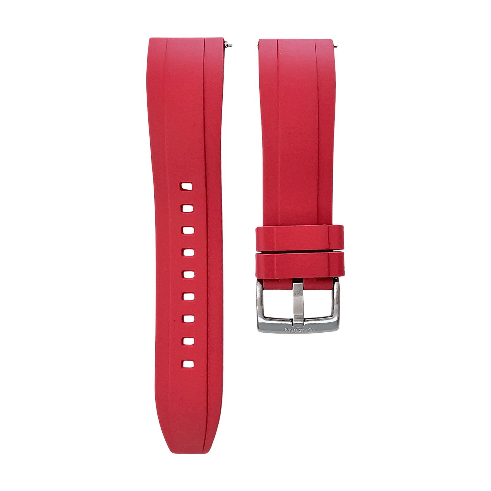 FKM Rubber Divers Watch Strap 20mm 22mm 24mm Red - Wrist Envy