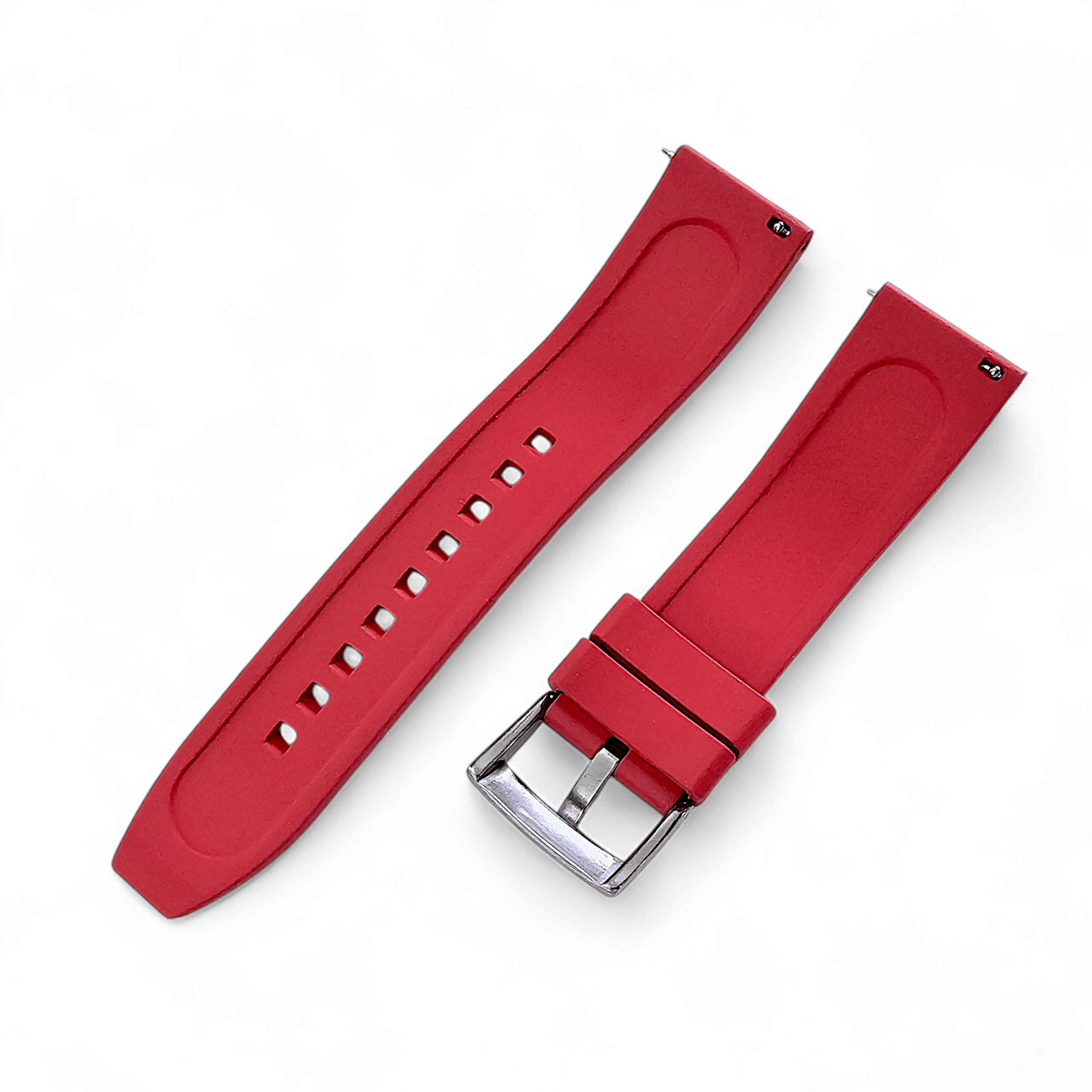 FKM Rubber Divers Watch Strap 20mm 22mm 24mm Red - Wrist Envy