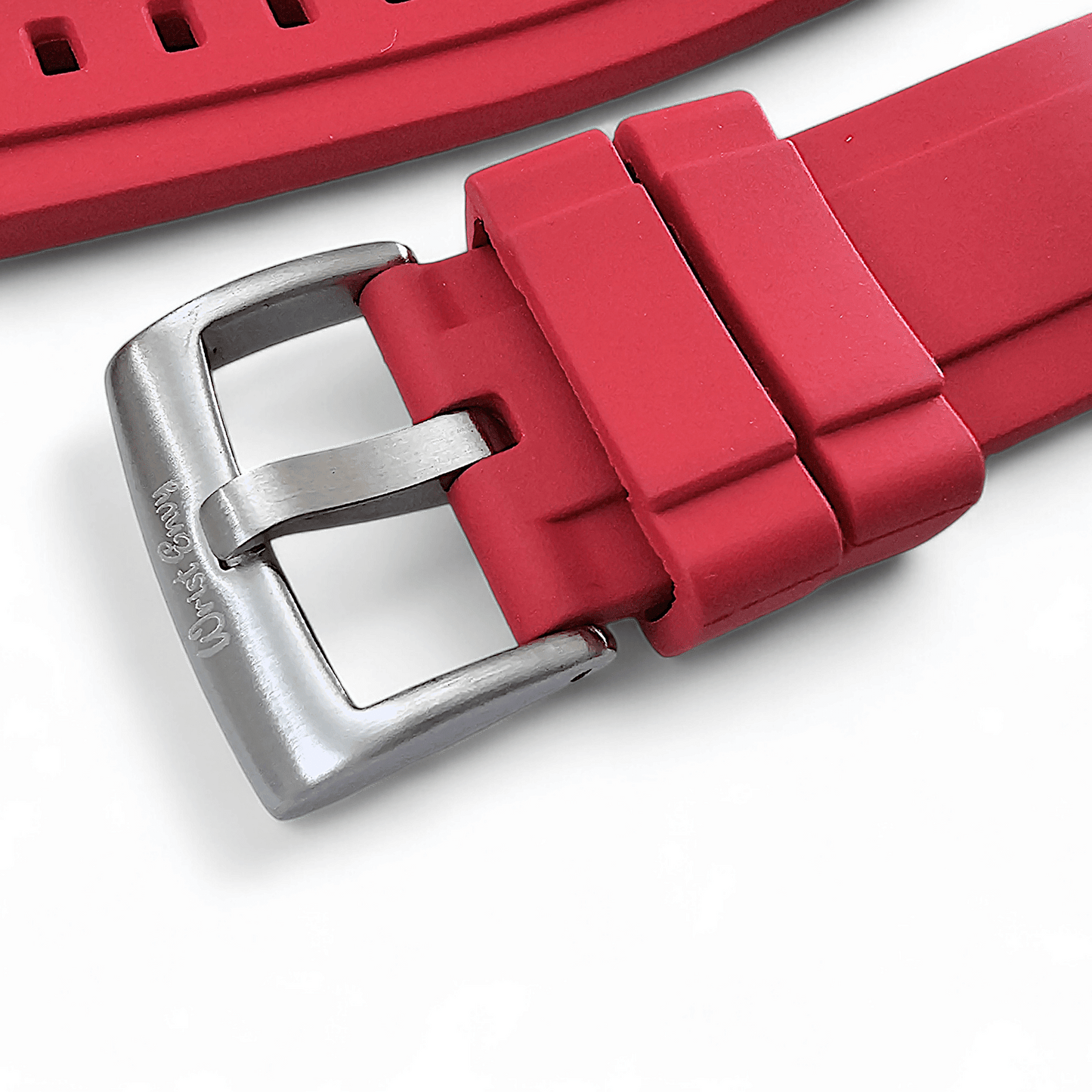 FKM Rubber Divers Watch Strap 20mm 22mm 24mm Red - Wrist Envy