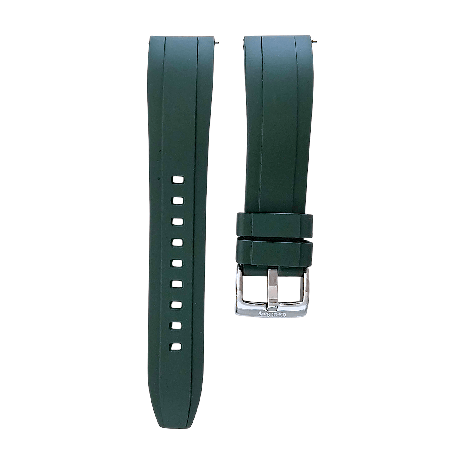 FKM Rubber Divers Watch Strap 20mm 22mm Green - Wrist Envy