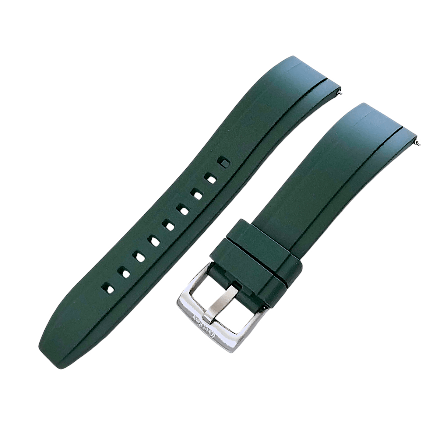 FKM Rubber Divers Watch Strap 20mm 22mm Green - Wrist Envy