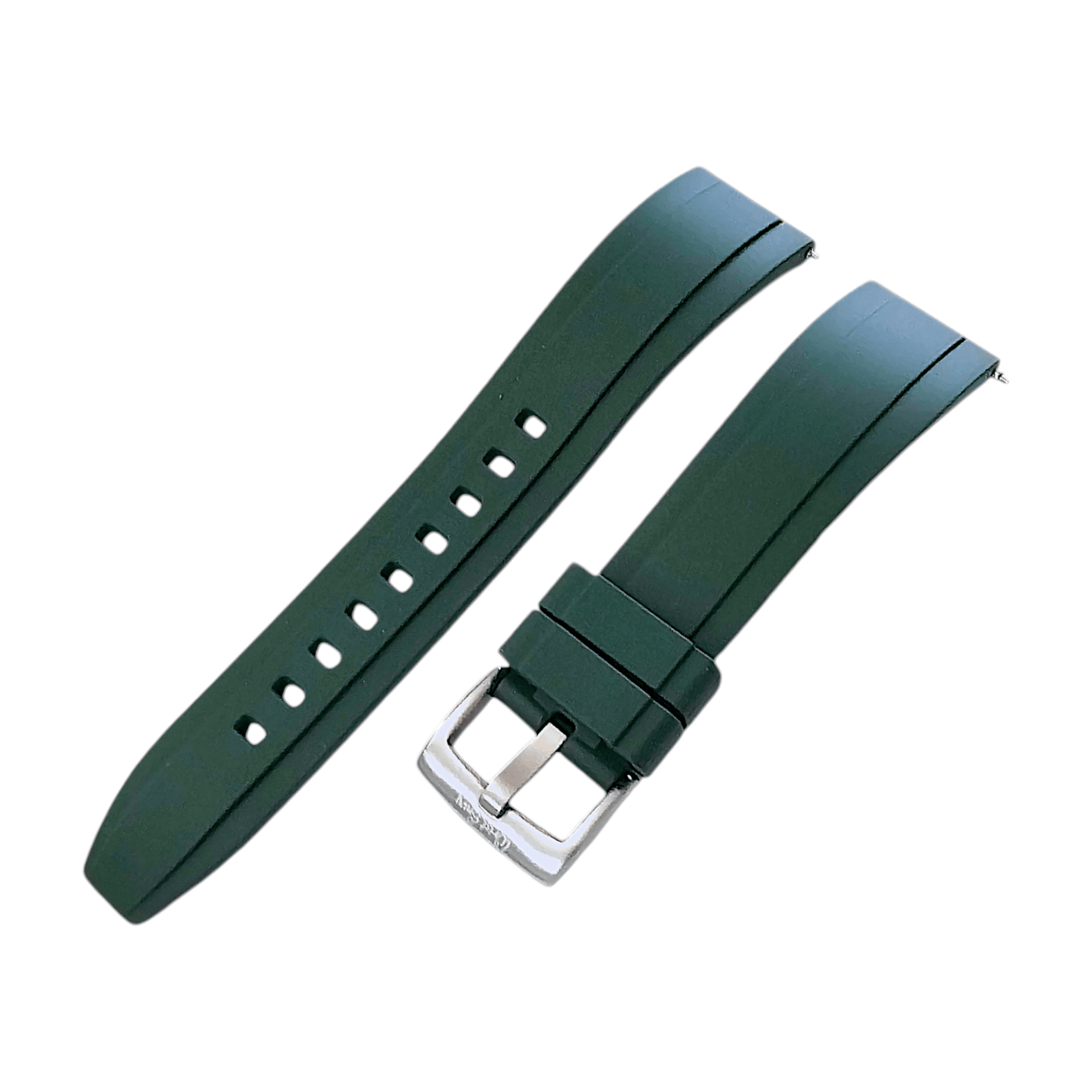 FKM Rubber Divers Watch Strap 20mm 22mm Green - Wrist Envy