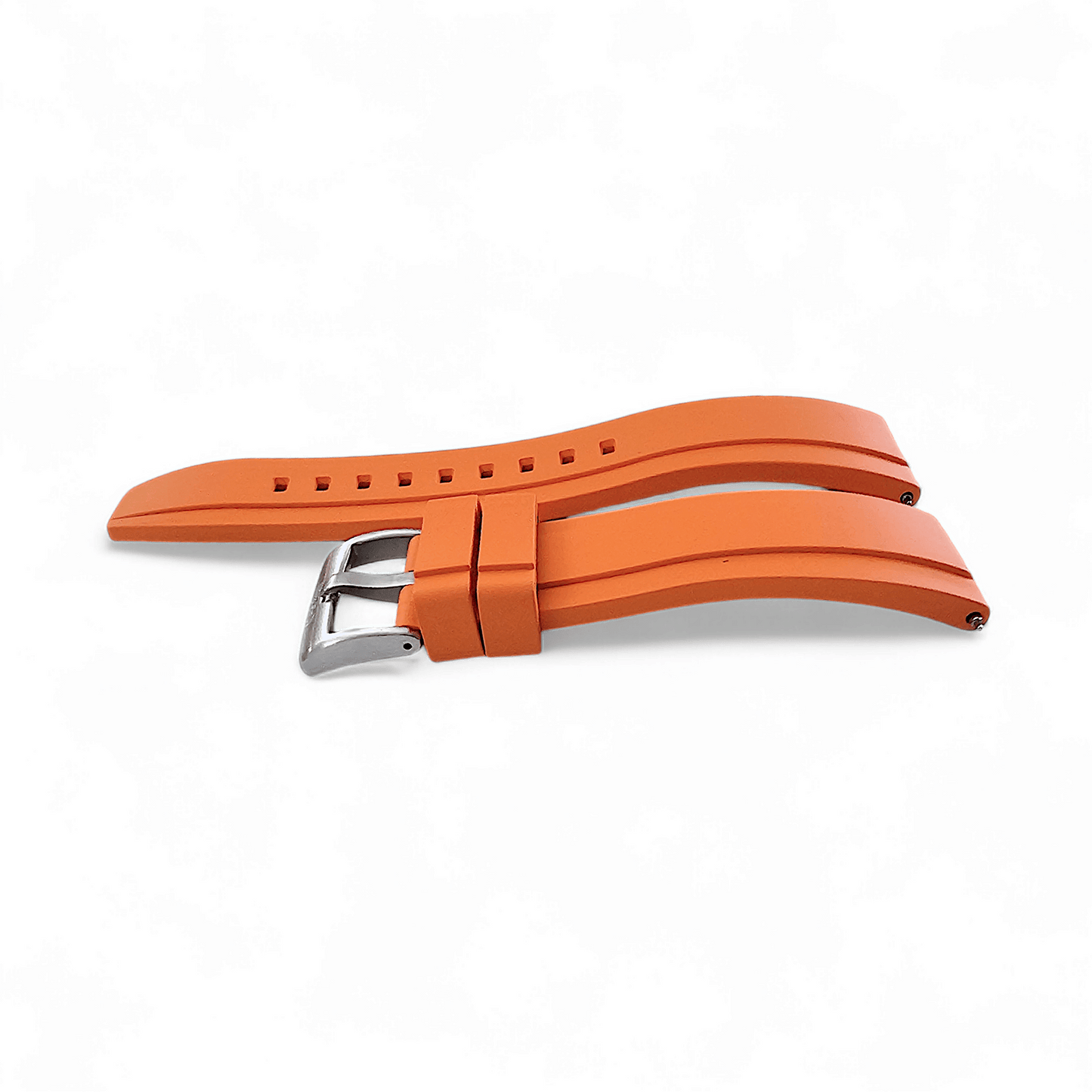 FKM Rubber Divers Watch Strap Band 20mm 22mm Orange - Wrist Envy