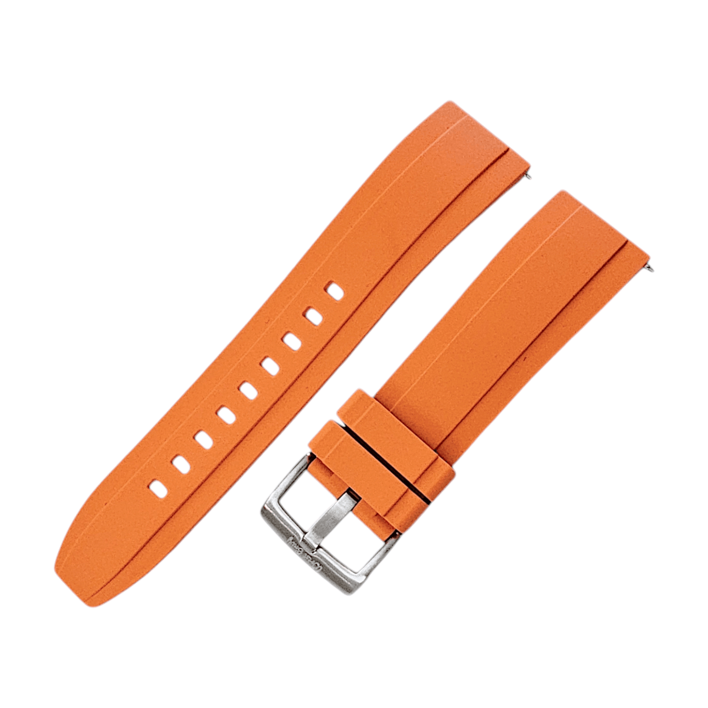 FKM Rubber Divers Watch Strap Band 20mm 22mm Orange - Wrist Envy