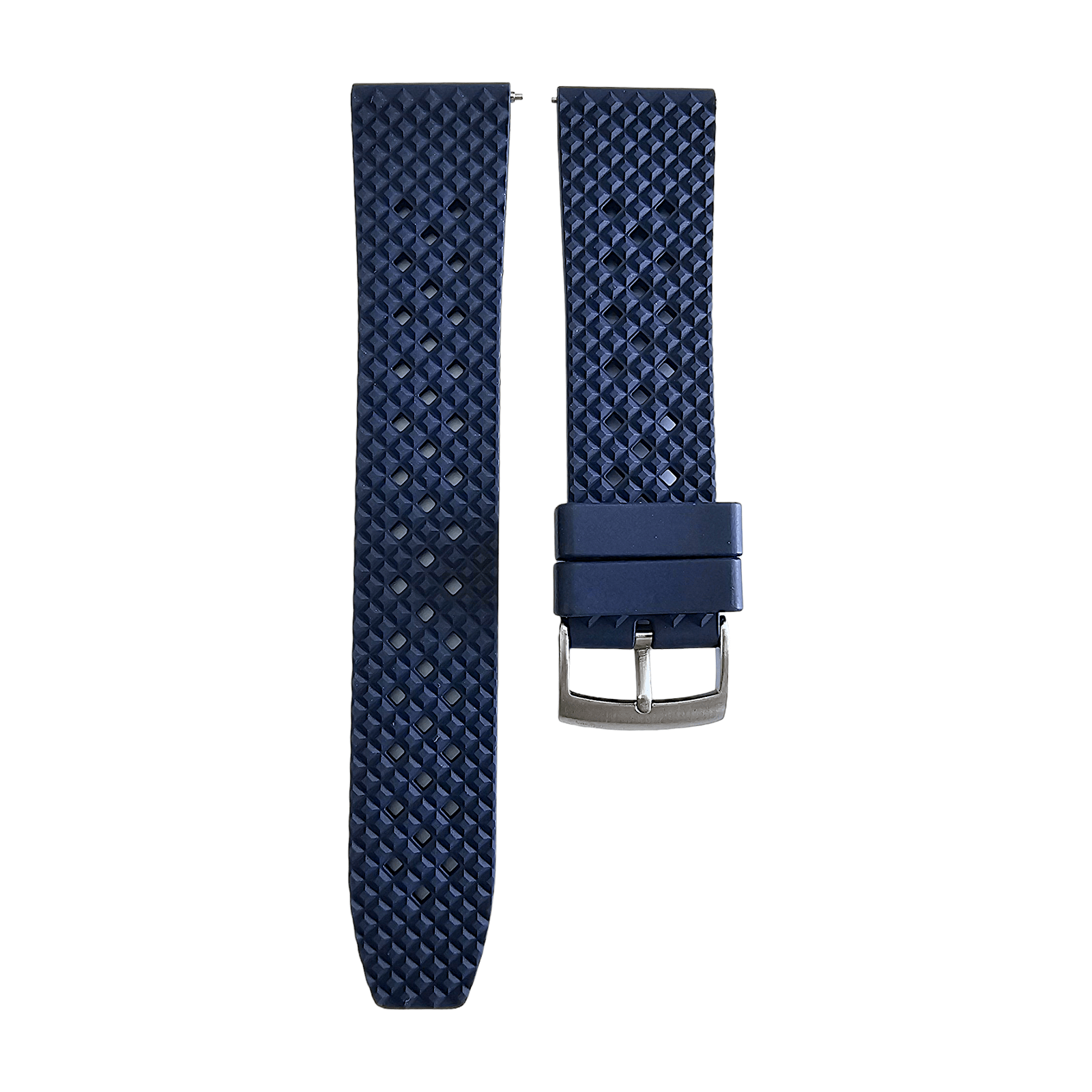 FKM Rubber Honeycomb Divers Watch Strap Band 20mm 22mm Blue - Wrist Envy