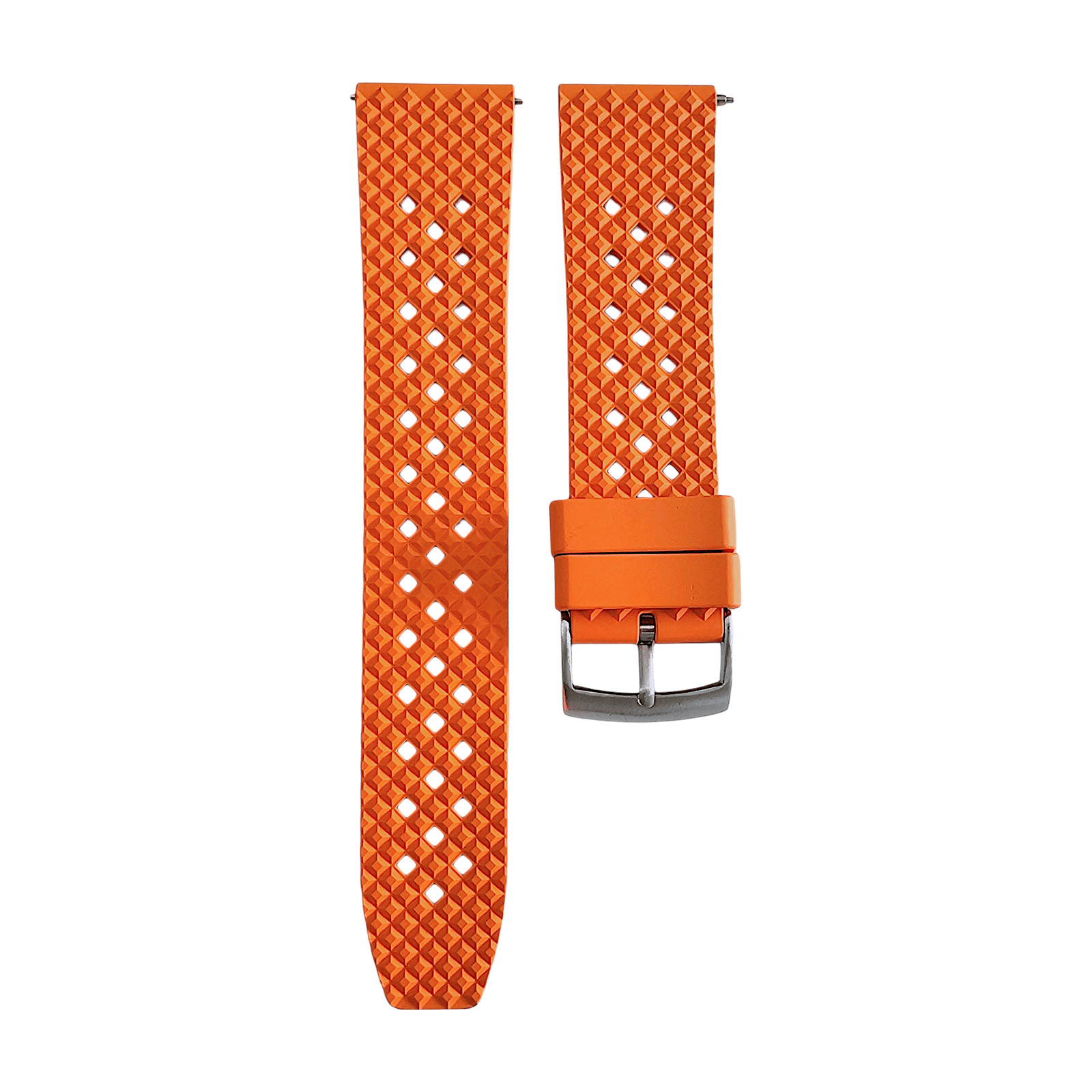 FKM Rubber Honeycomb Divers Watch Strap Band 20mm 22mm Orange - Wrist Envy