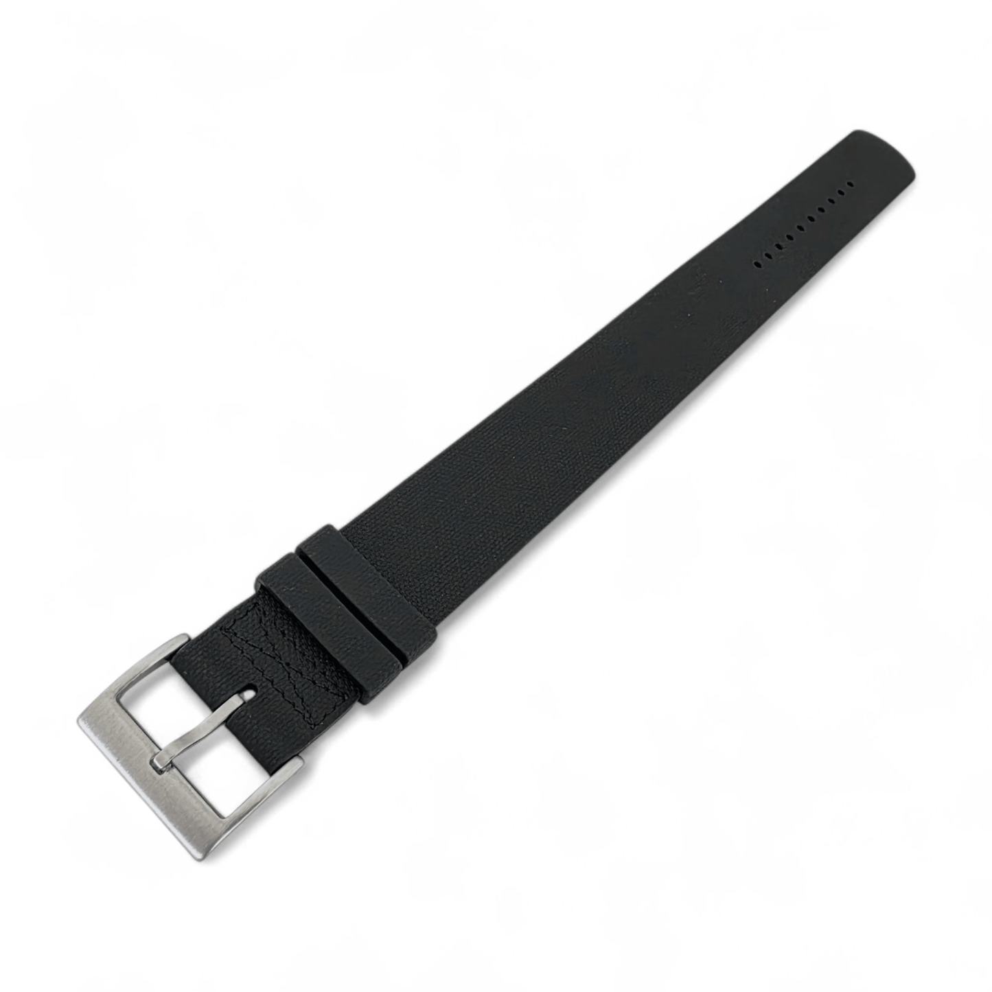 FKM Rubber One Piece Watch Strap Band 1.4mm 20mm 22mm Black - Wrist Envy