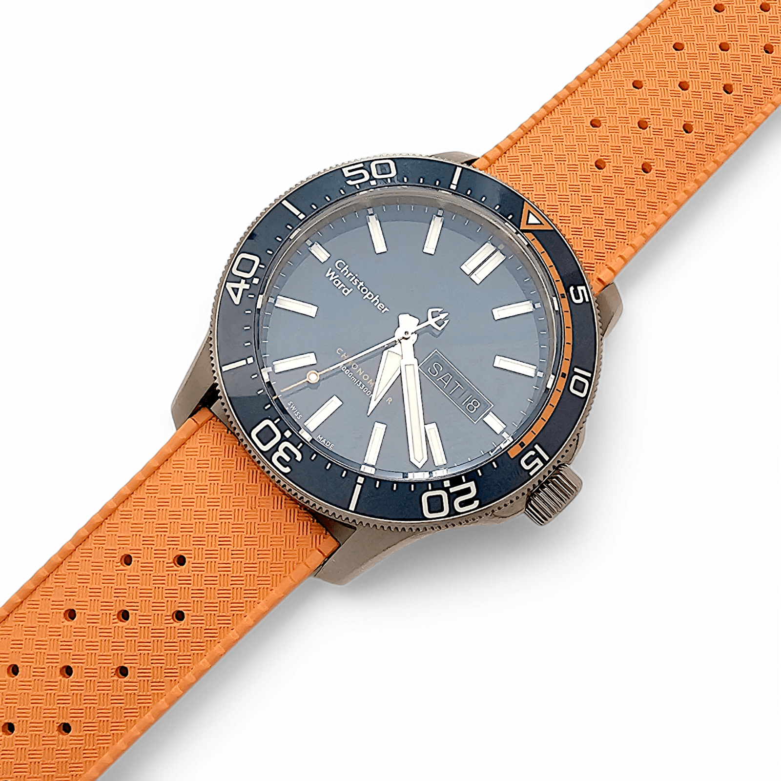 FKM Rubber Tropical Divers High Quality Watch Strap 20mm 22mm Orange - Wrist Envy