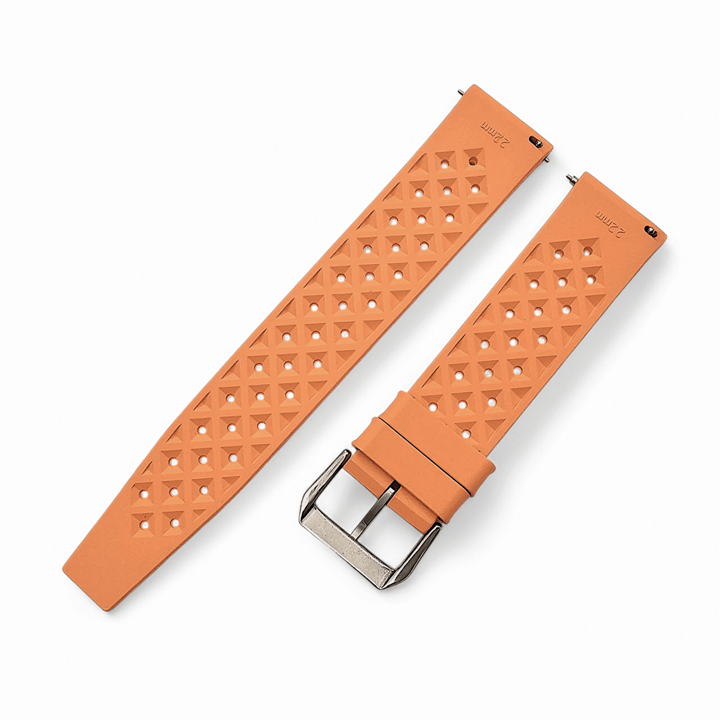 FKM Rubber Tropical Divers High Quality Watch Strap 20mm 22mm Orange - Wrist Envy