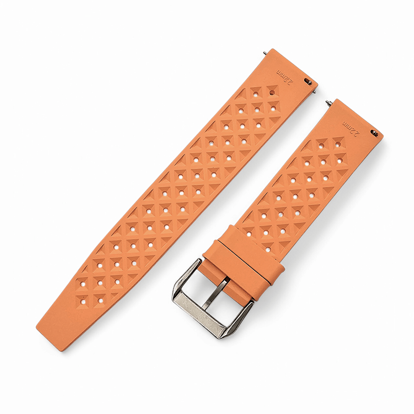 FKM Rubber Tropical Divers High Quality Watch Strap 20mm 22mm Orange - Wrist Envy