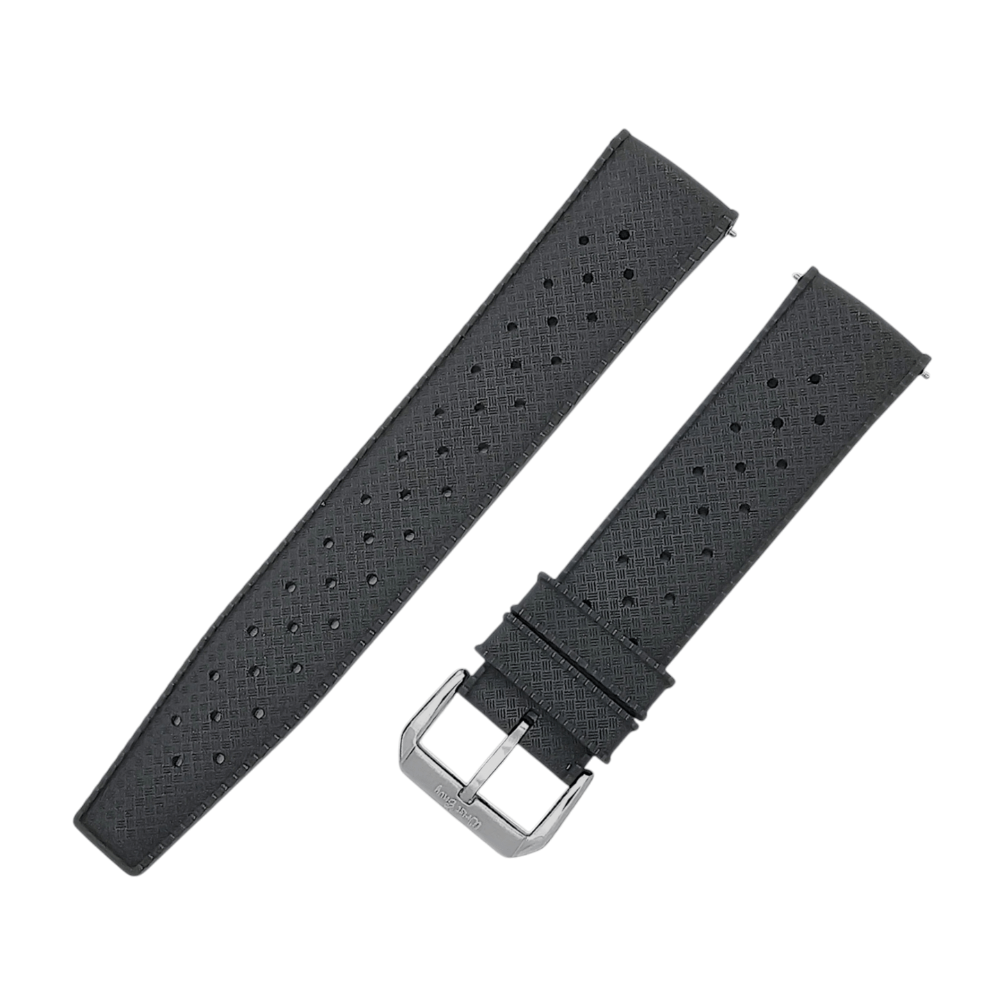 FKM Rubber Tropical Divers High Quality Watch Strap Band 20mm 22mm Black - Wrist Envy