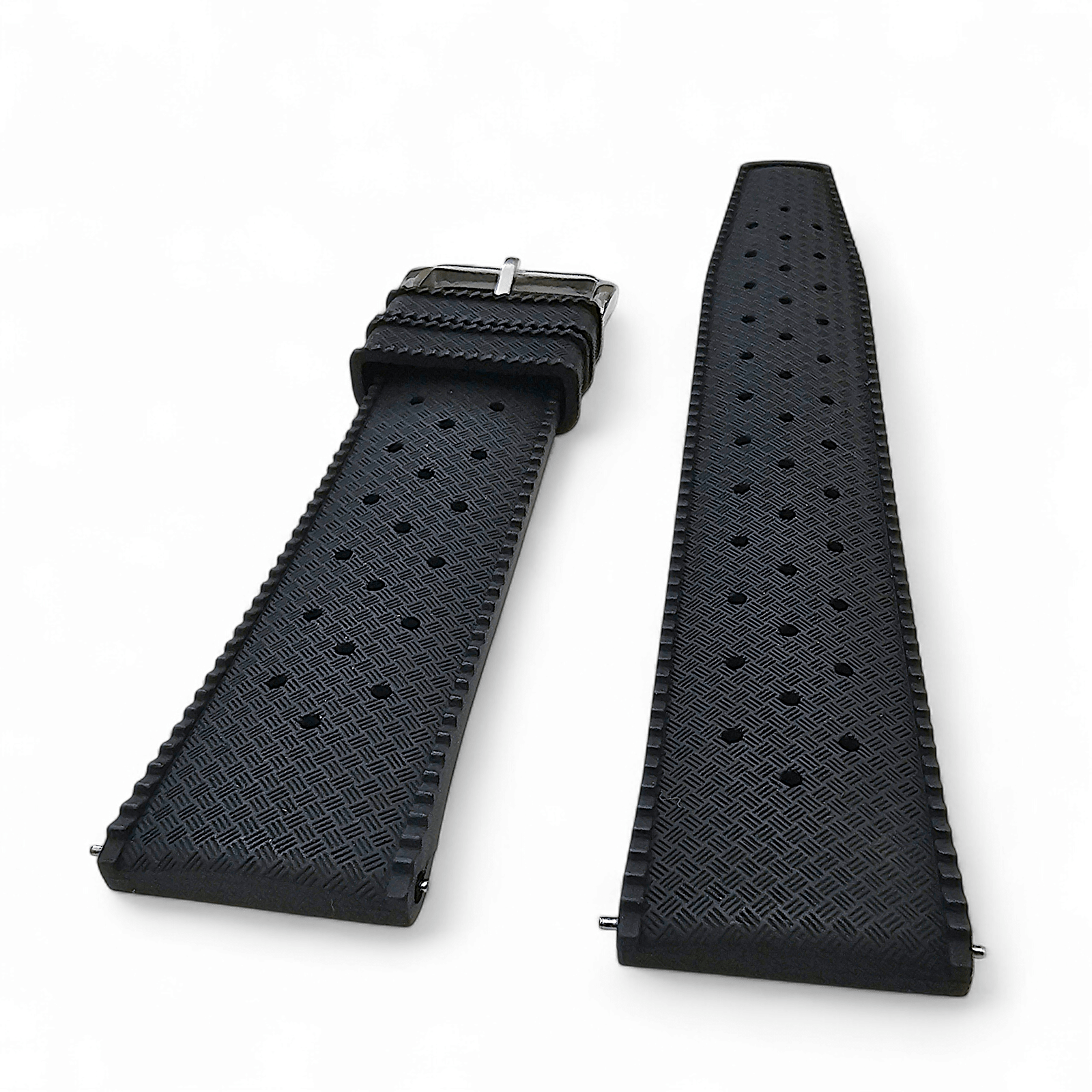 FKM Rubber Tropical Divers High Quality Watch Strap Band 20mm 22mm Black - Wrist Envy