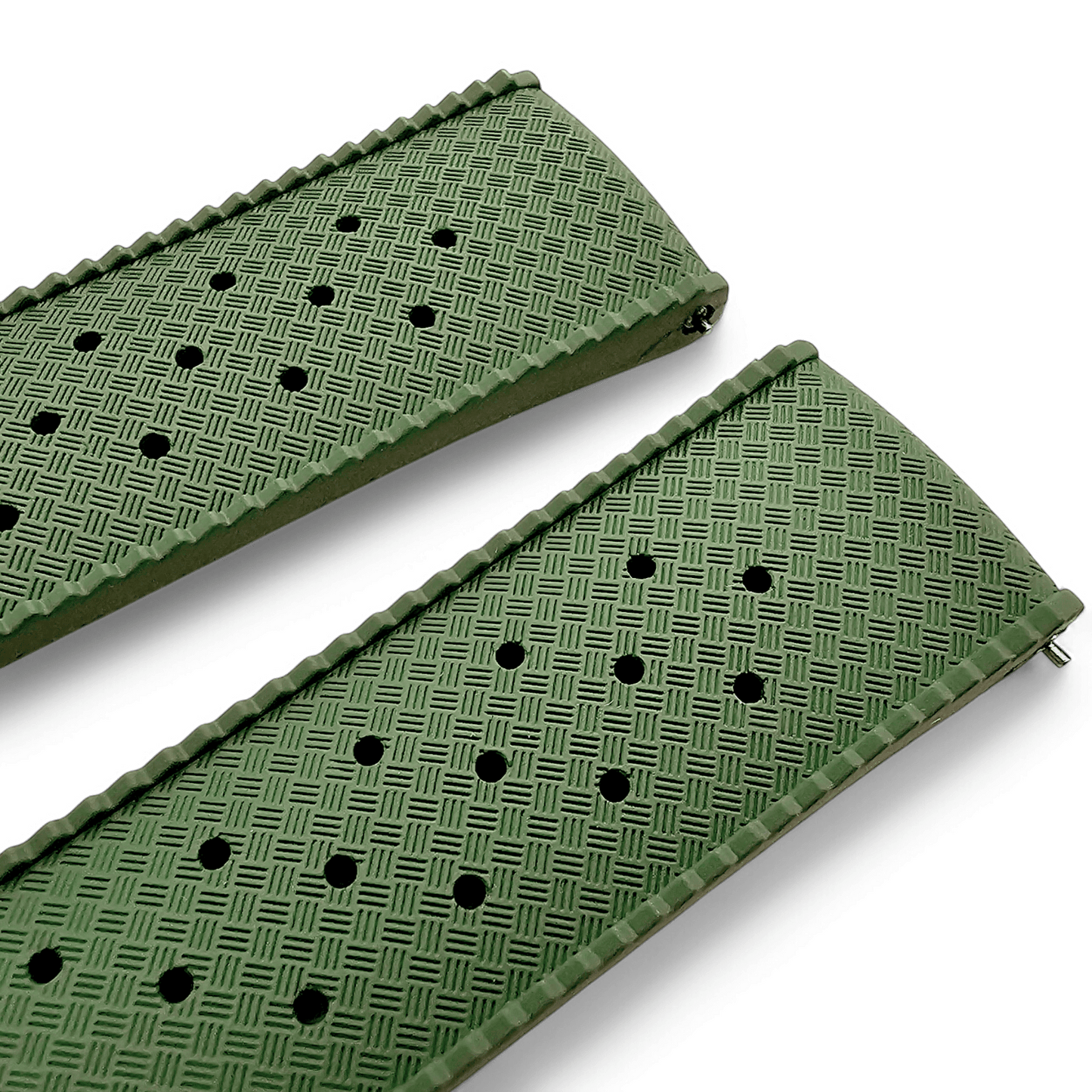 FKM Rubber Tropical Divers High Quality Watch Strap Band 20mm 22mm Green - Wrist Envy