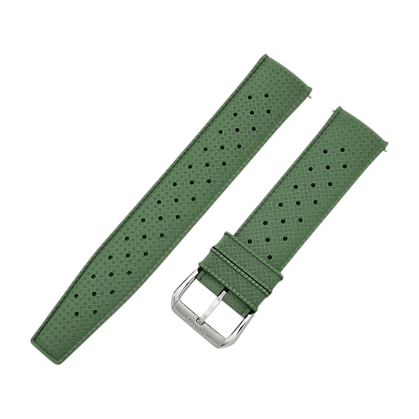 FKM Rubber Tropical Divers High Quality Watch Strap Band 20mm 22mm Green - Wrist Envy