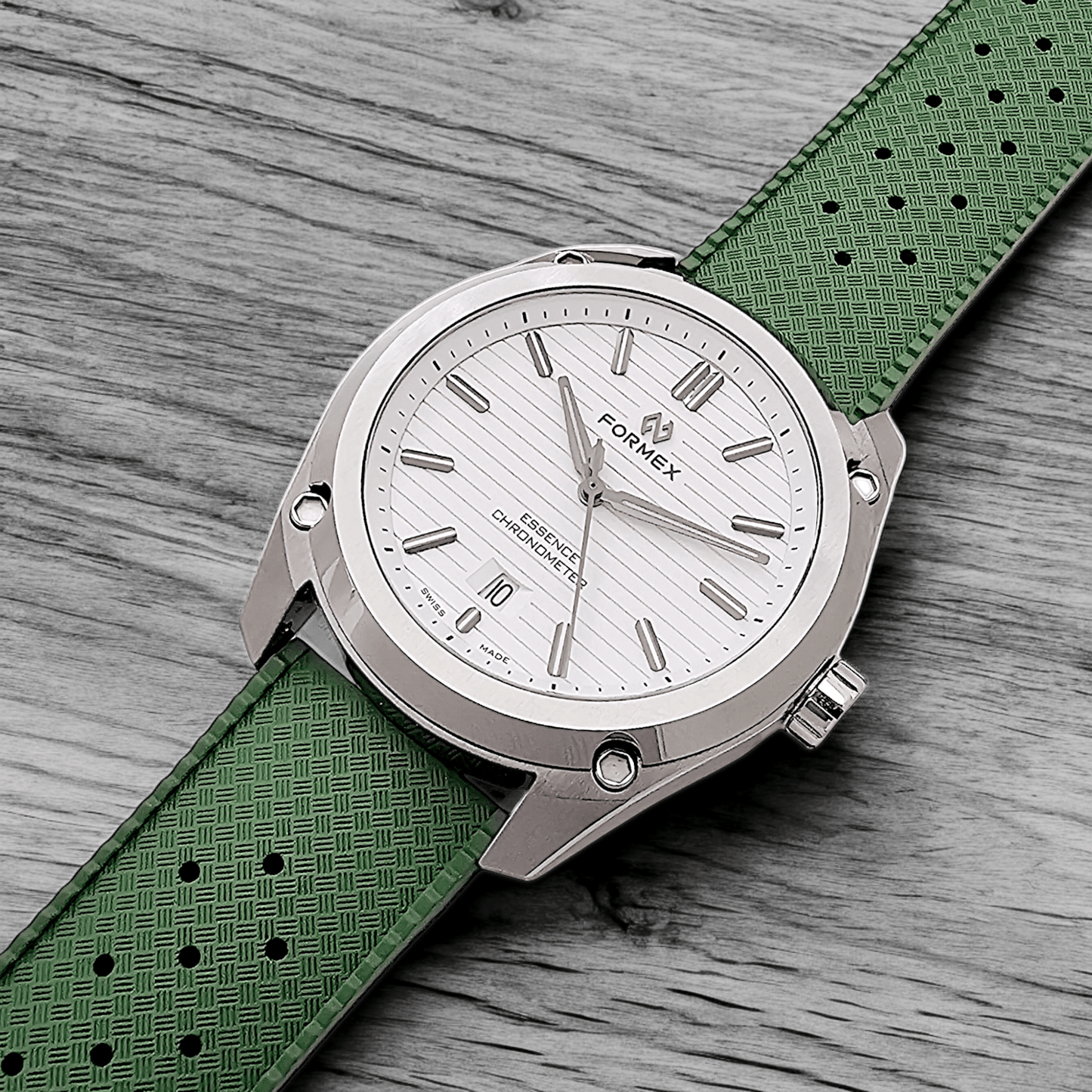 FKM Rubber Tropical Divers High Quality Watch Strap Band 20mm 22mm Green - Wrist Envy