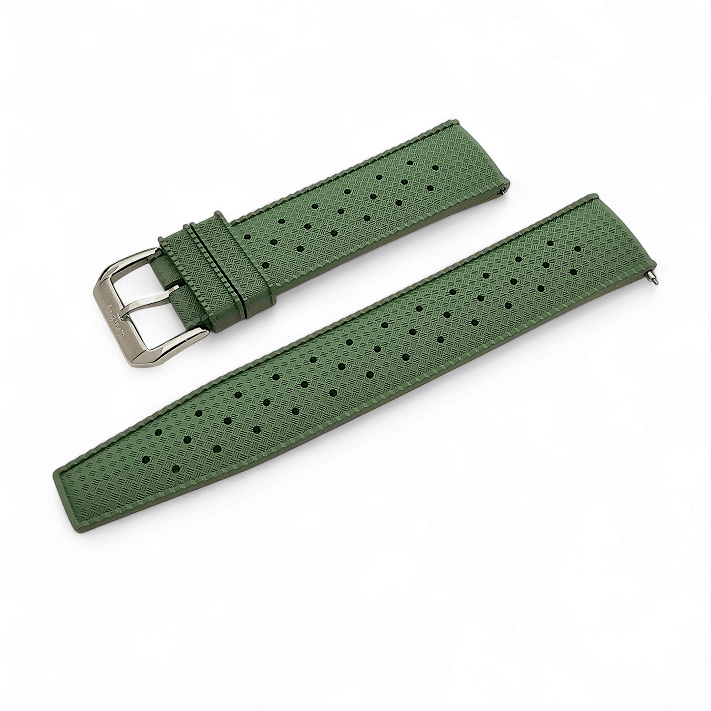 FKM Rubber Tropical Divers High Quality Watch Strap Band 20mm 22mm Green - Wrist Envy