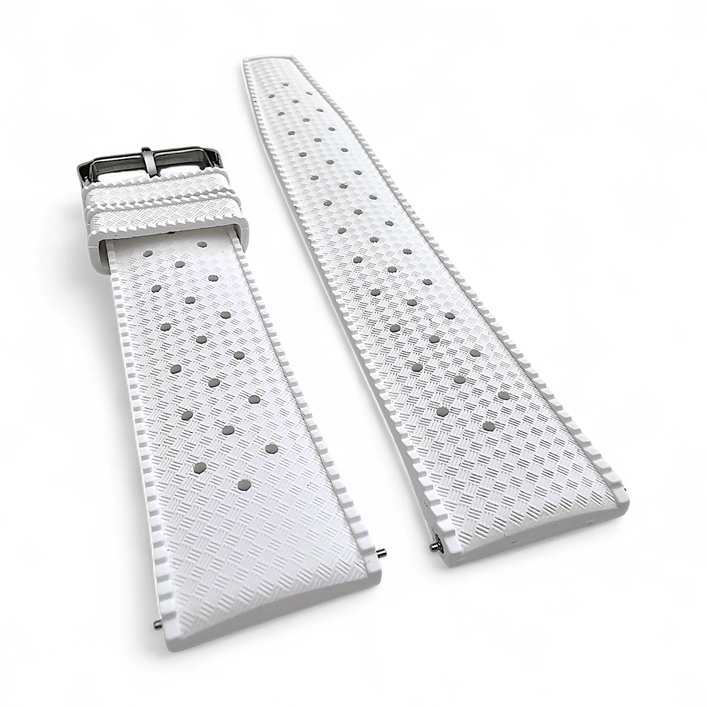 FKM Rubber Tropical Divers High Quality Watch Strap Band 20mm 22mm White - Wrist Envy